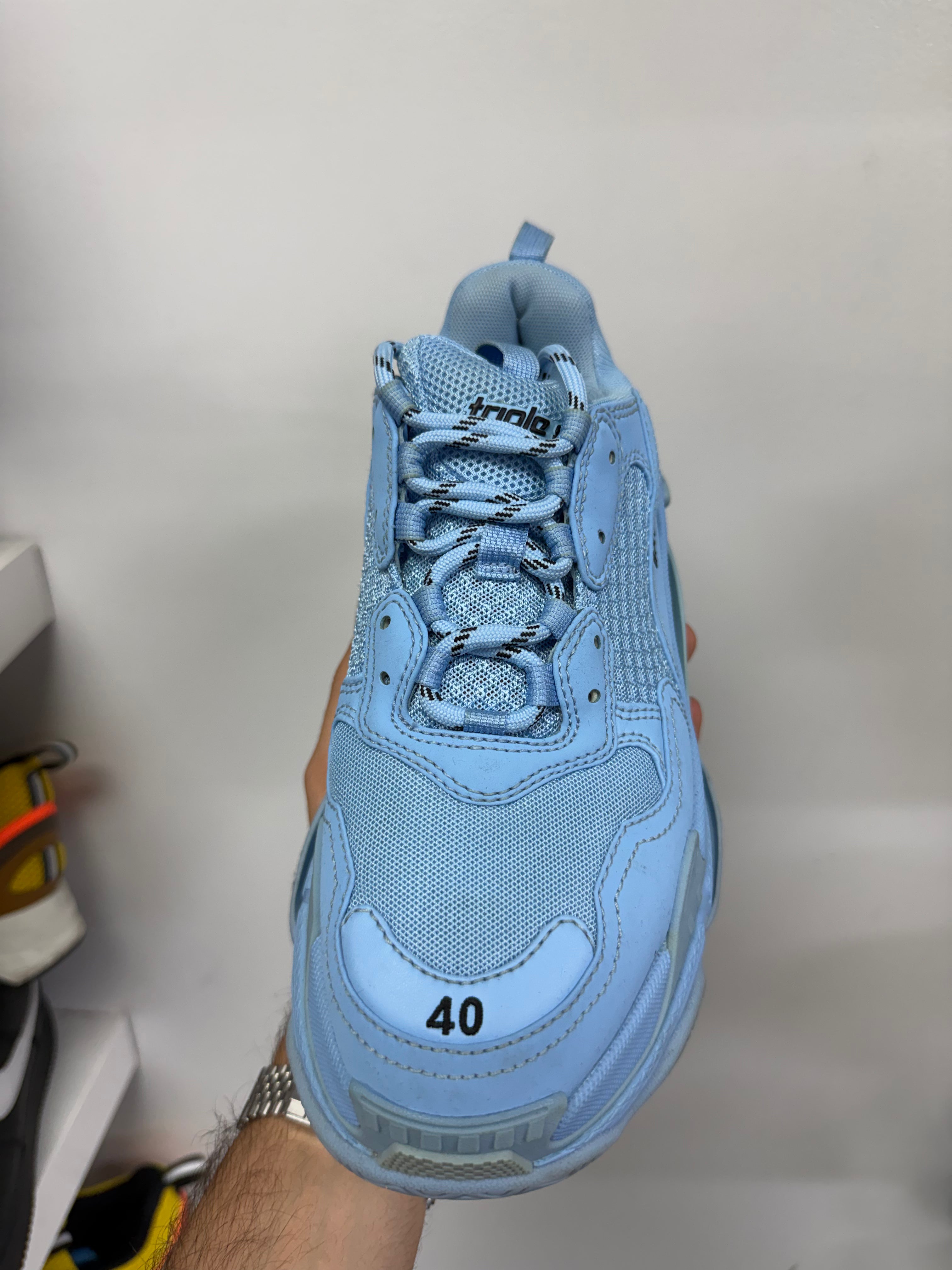 Balenciaga Baby Blue Triple S Sneakers