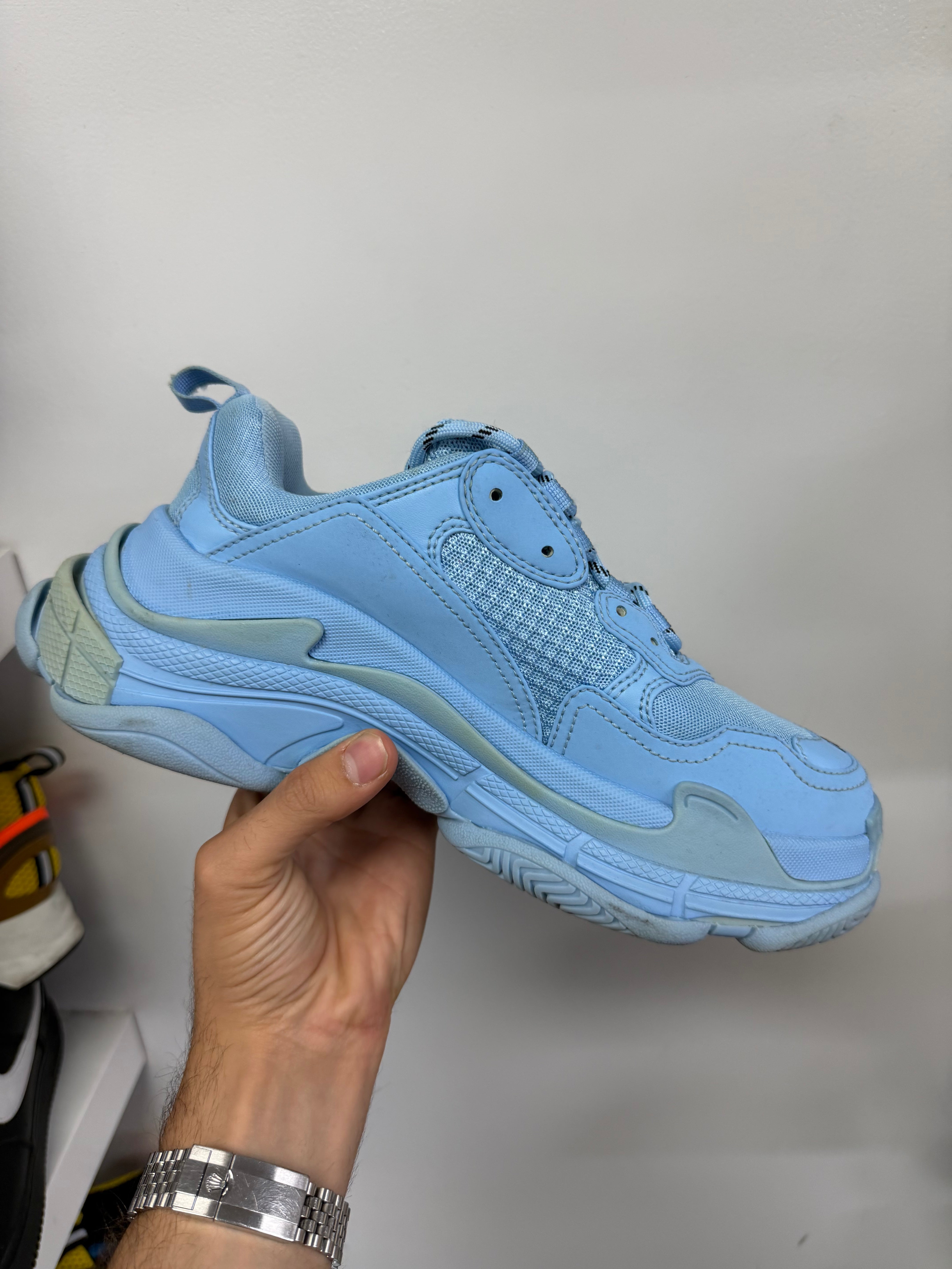 Balenciaga Baby Blue Triple S Sneakers