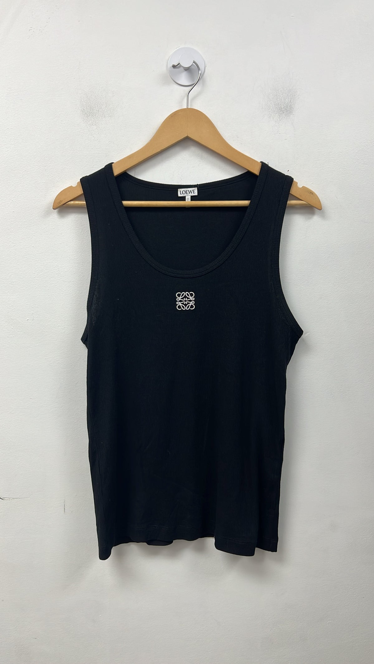 Loewe Black Anagram Embroidered Tank Top