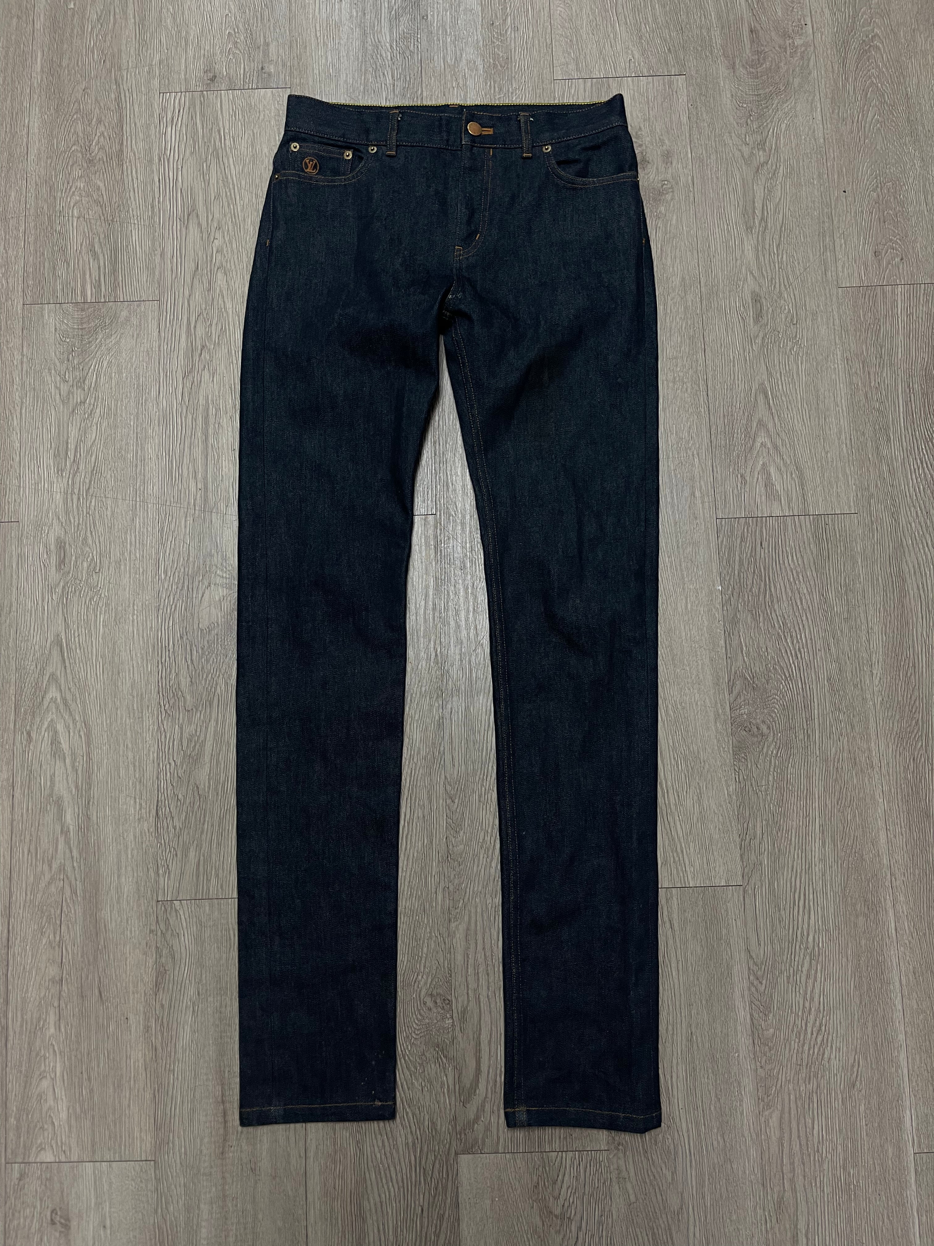 Louis Vuitton Navy Selvedge Plain Jeans