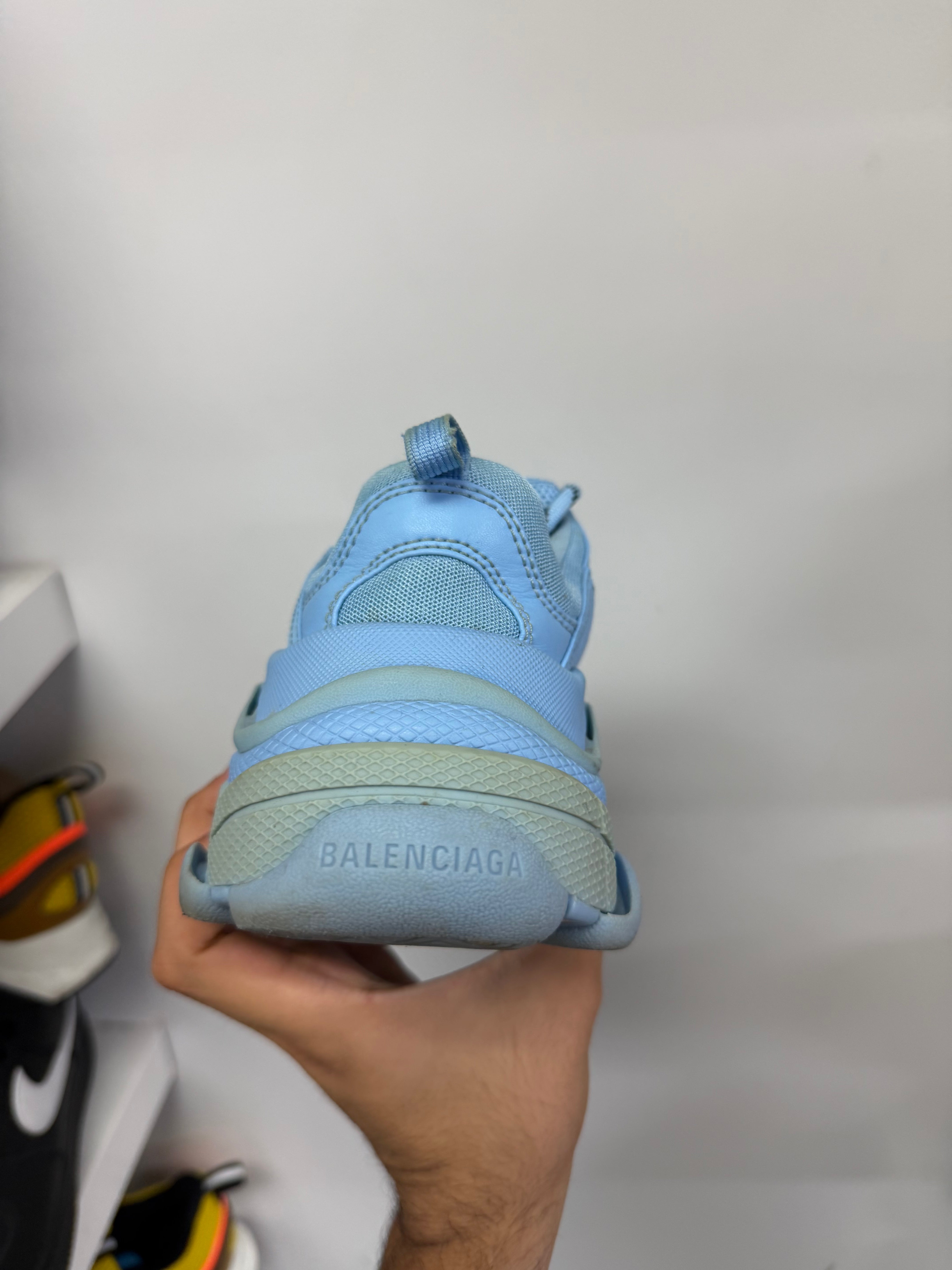 Balenciaga Baby Blue Triple S Sneakers