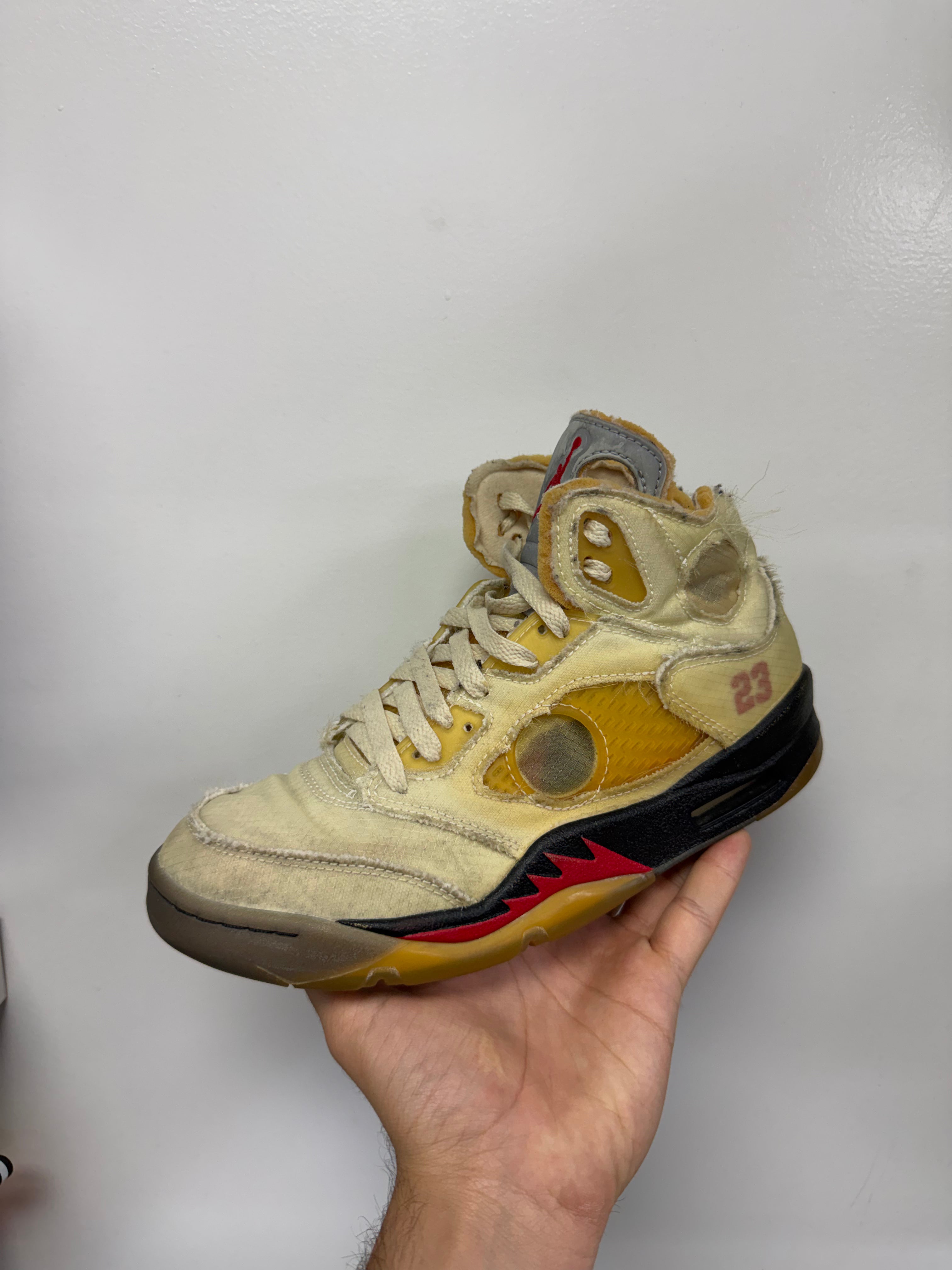 Jordan 5 Off White Sail Sneakers