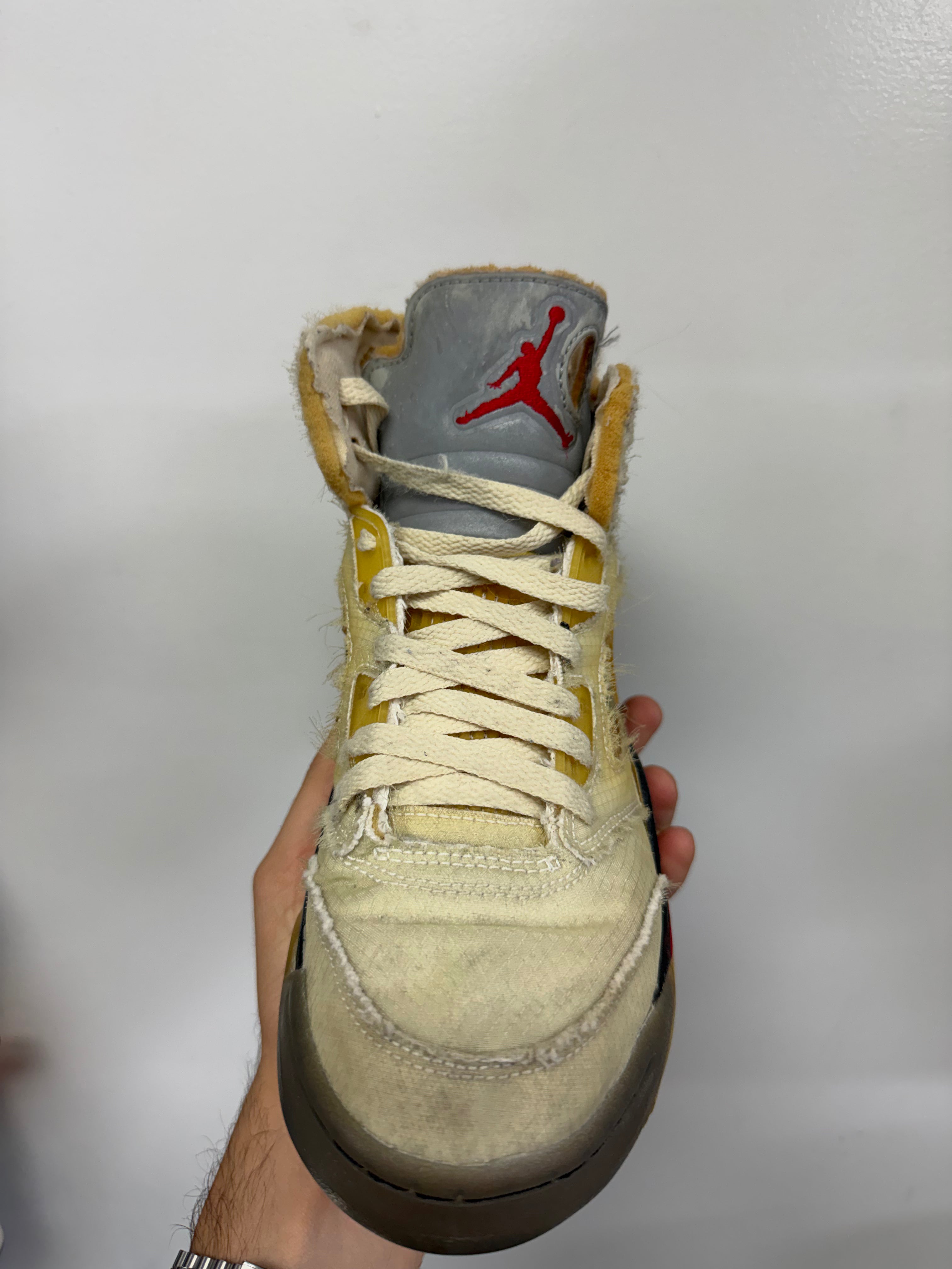 Jordan 5 Off White Sail Sneakers