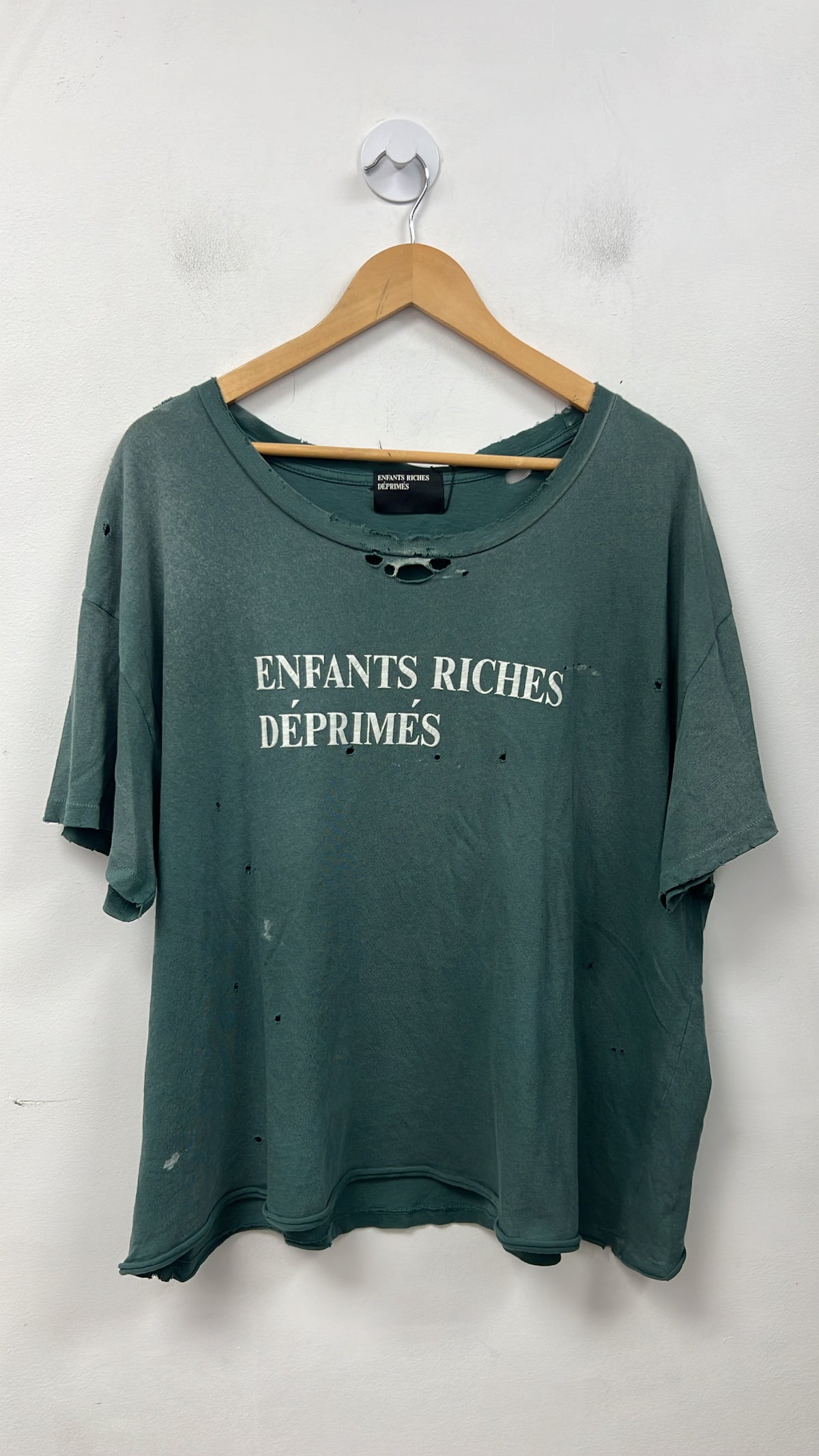 ENFANTS RICHES DÉPRIMÉS Green White Classic Logo Tee