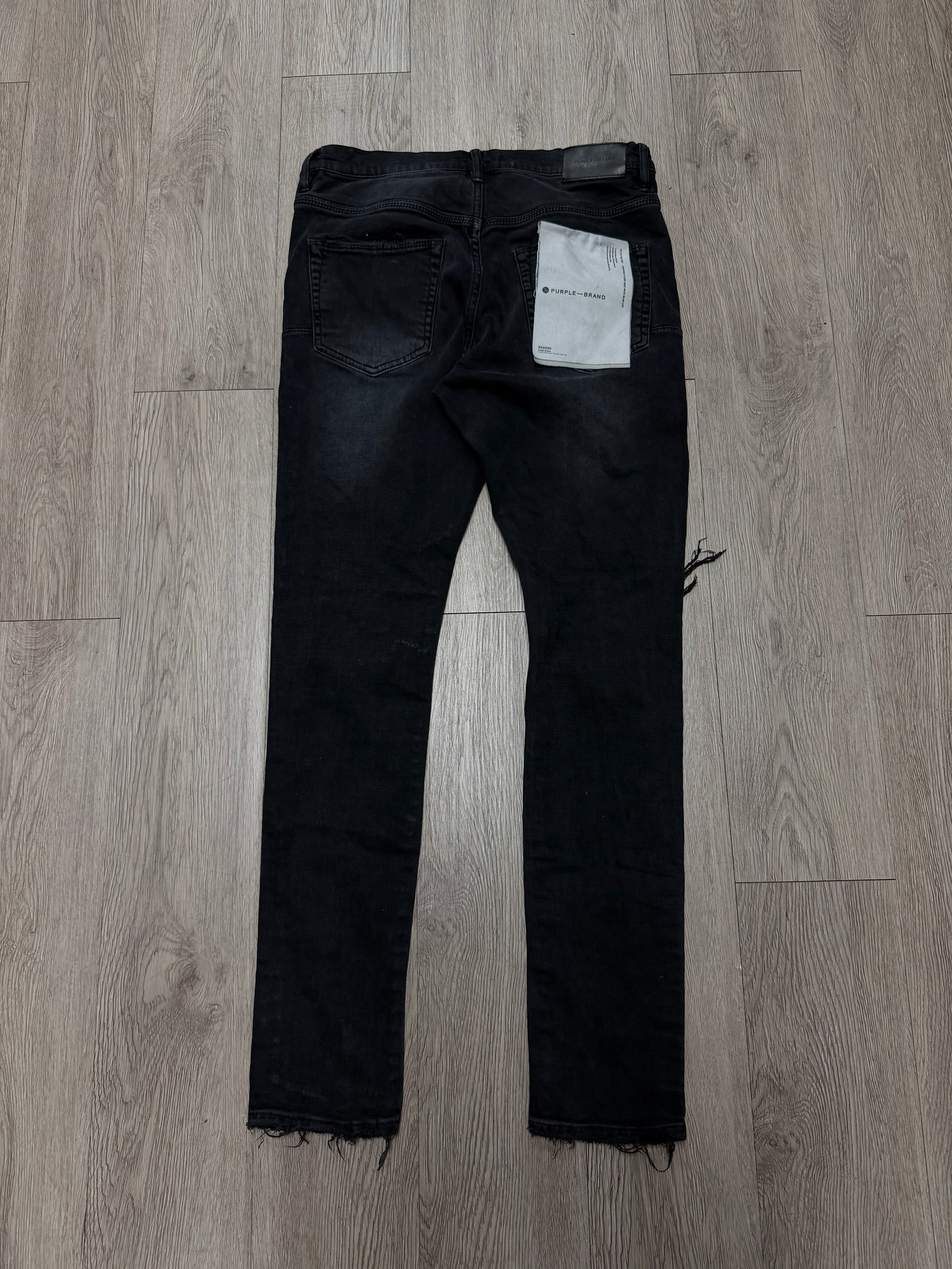 Purple Brand Light Wash Paint Splatter Jeans