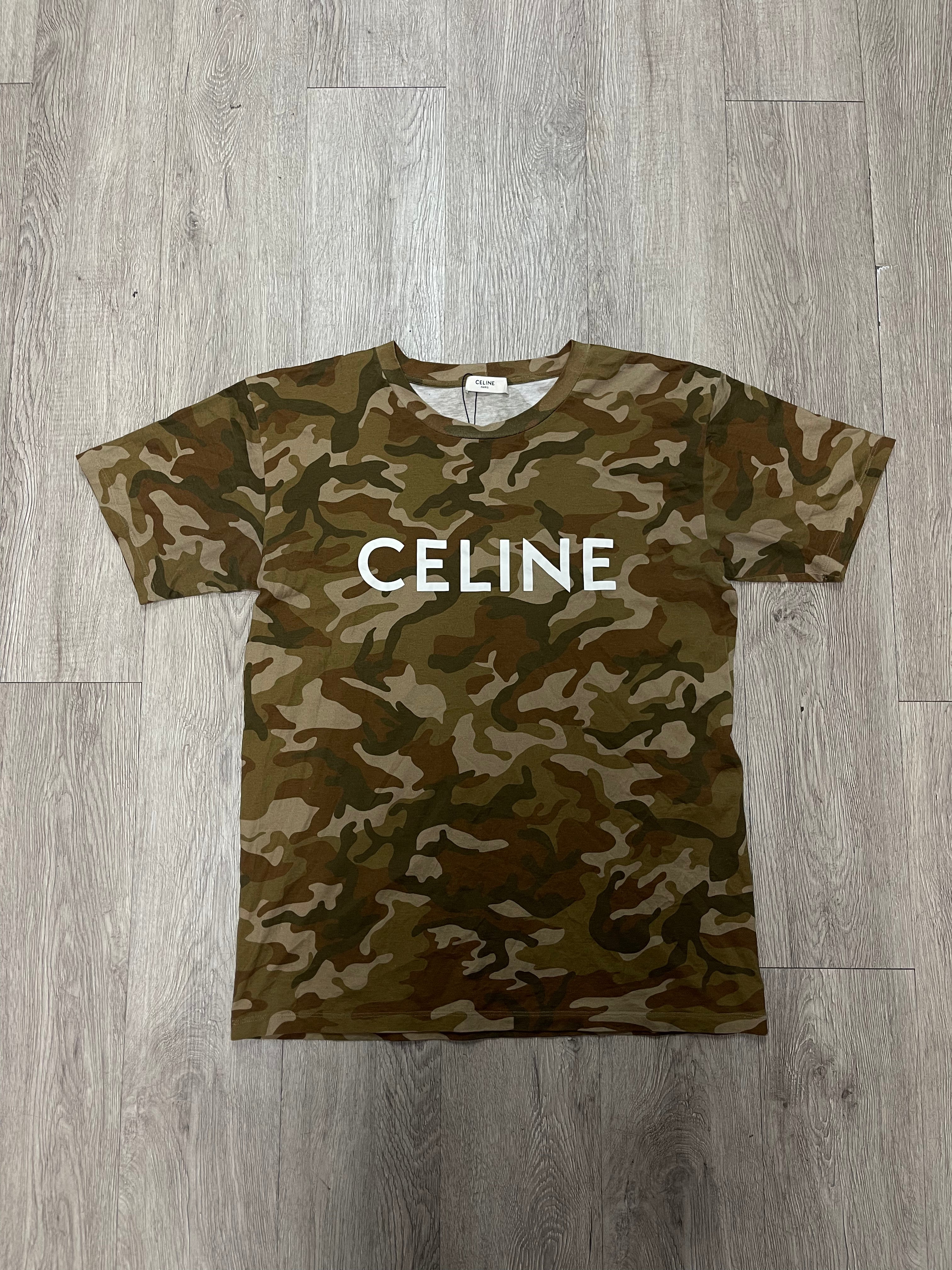 Celine Camo Chest Logo Tee