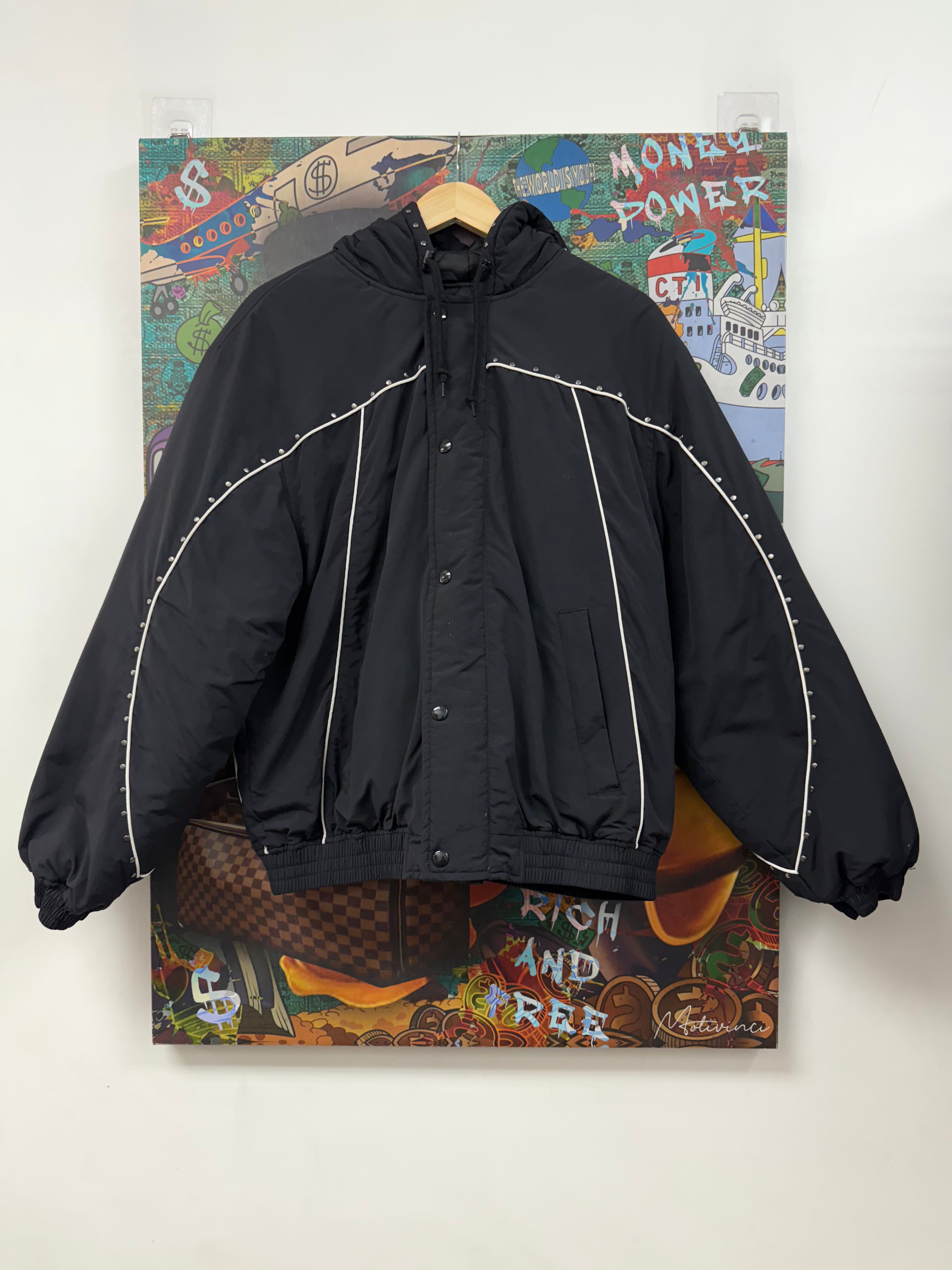 Supreme Black Studded Stadium Bomber Jacket