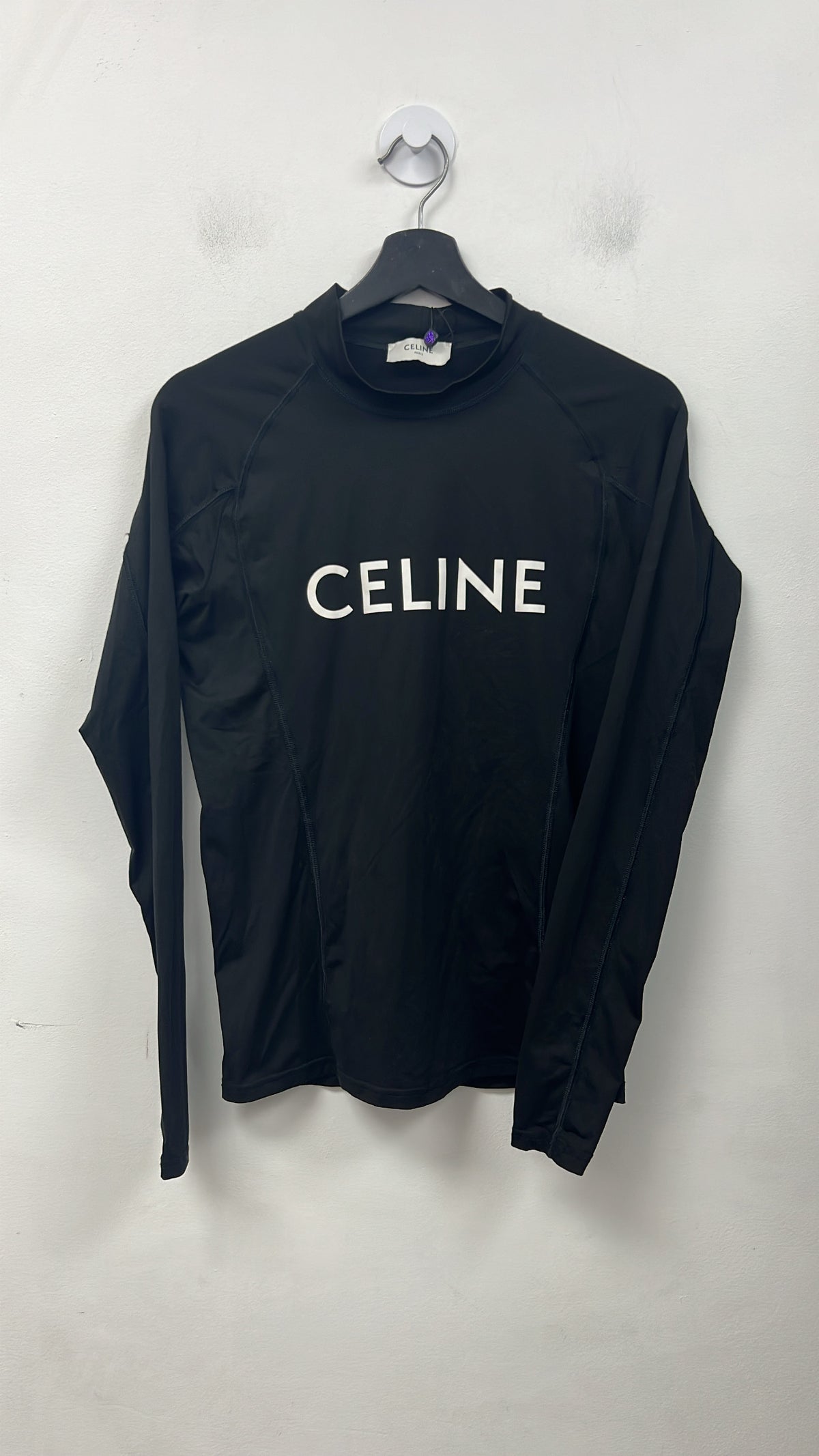 Celine Rashguard Chest Logo Long Sleeve