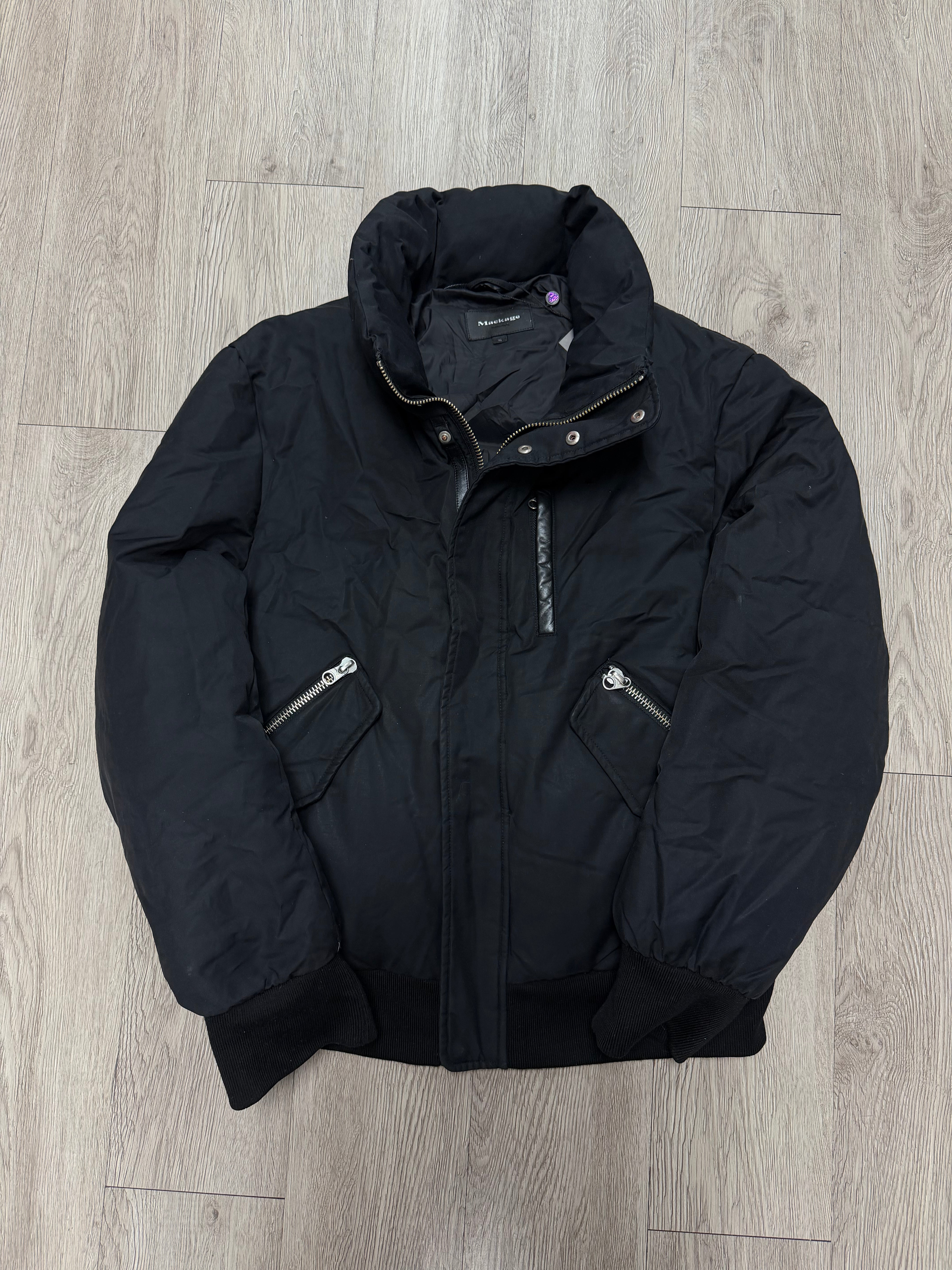 Mackage Black (No Hood) Bomber Jacket