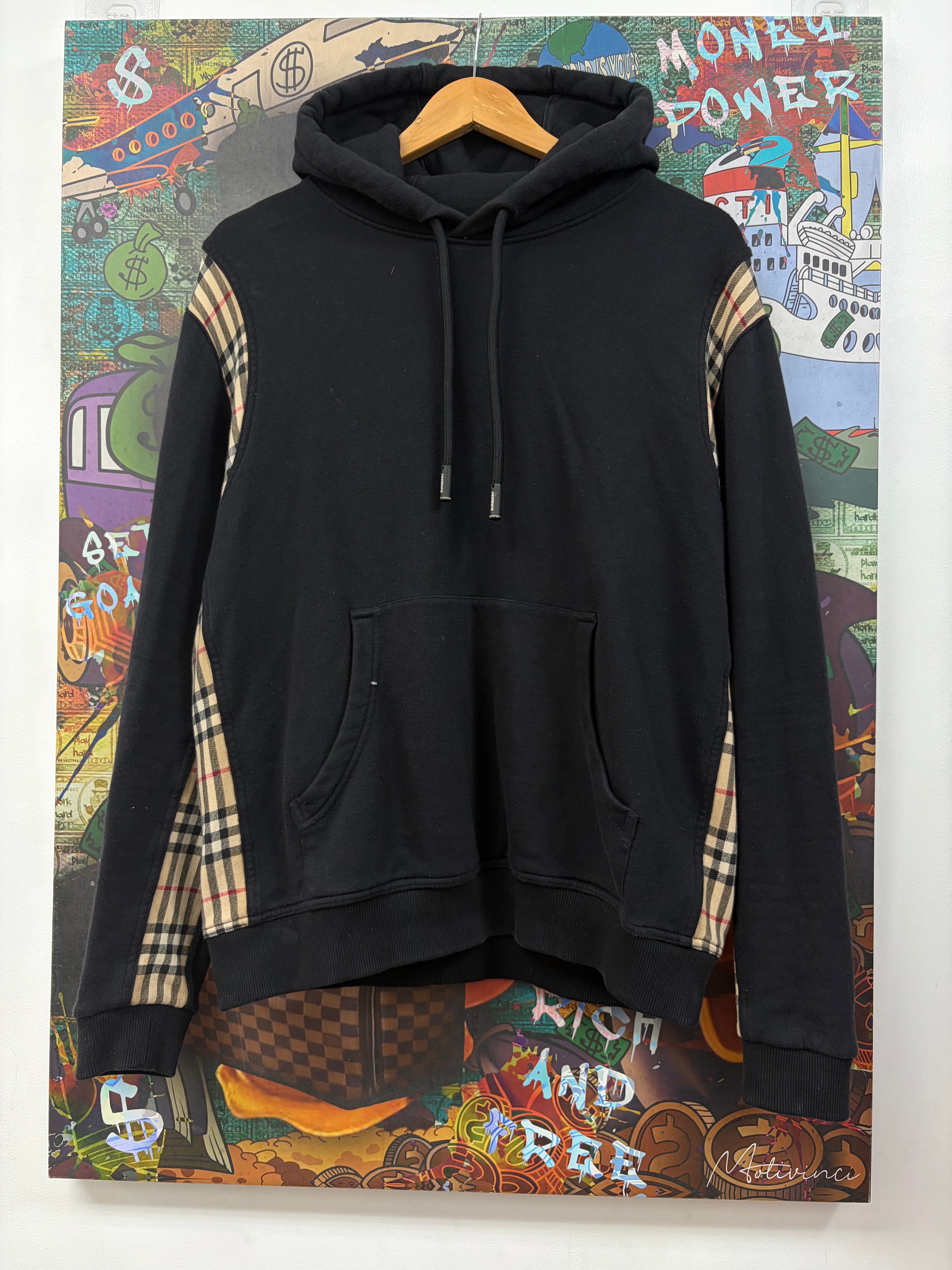 Burberry Black Brown Plaid Monogram Sweatsuit