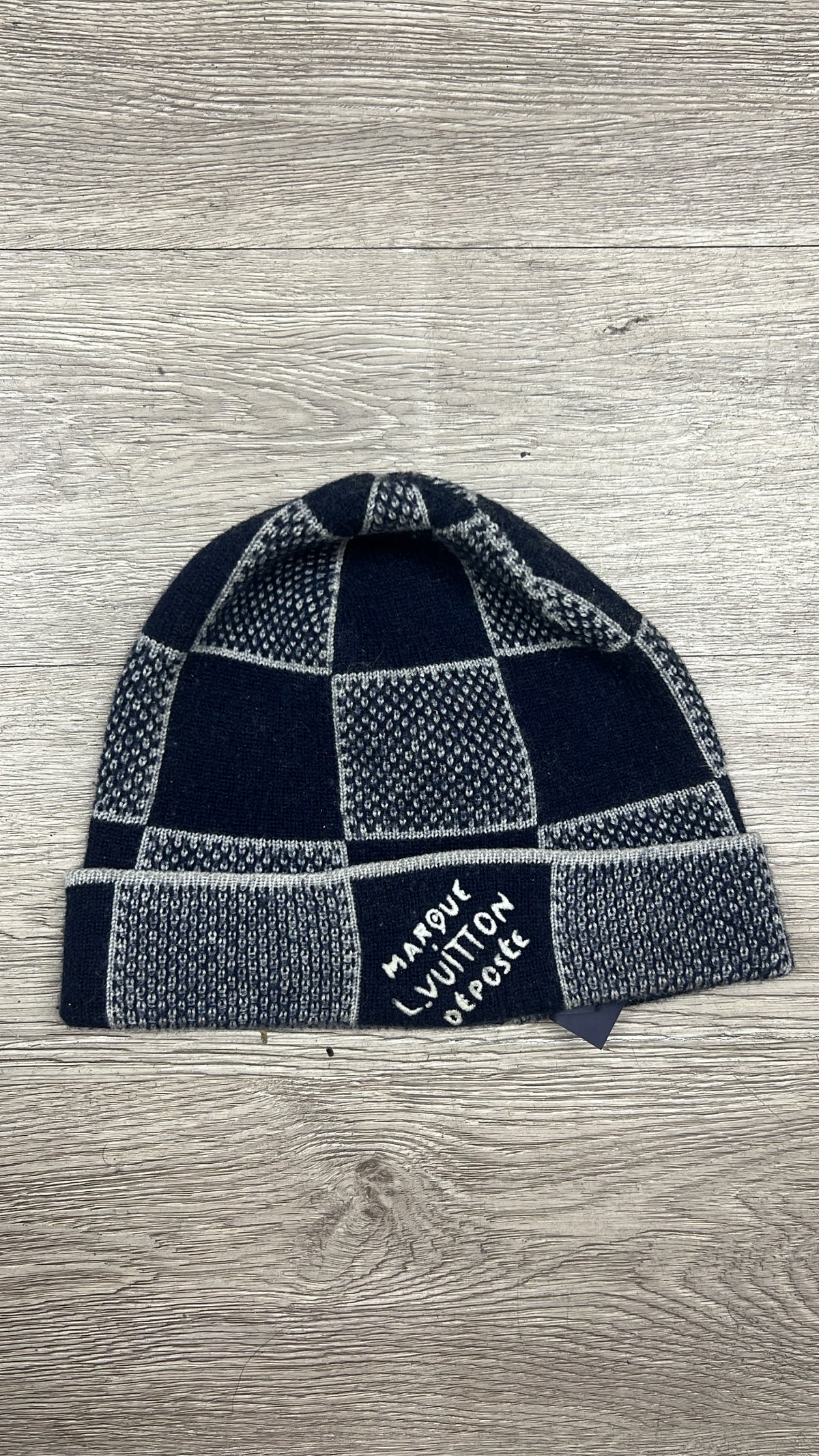 Louis Vuitton Navy Damier Marque Beanie
