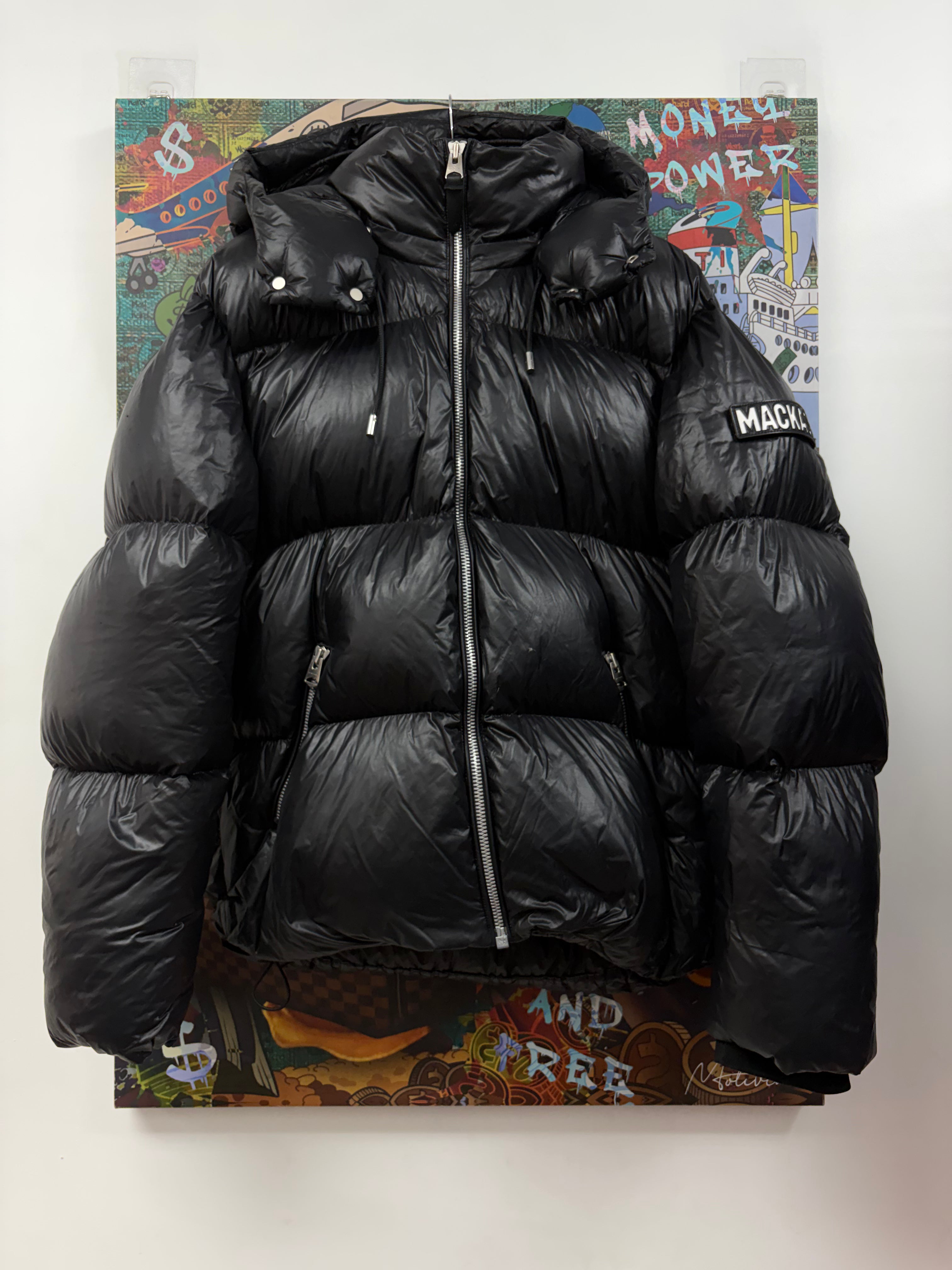 Mackage Black Sleeve Logo (Pin Hole) Puffer Jacket