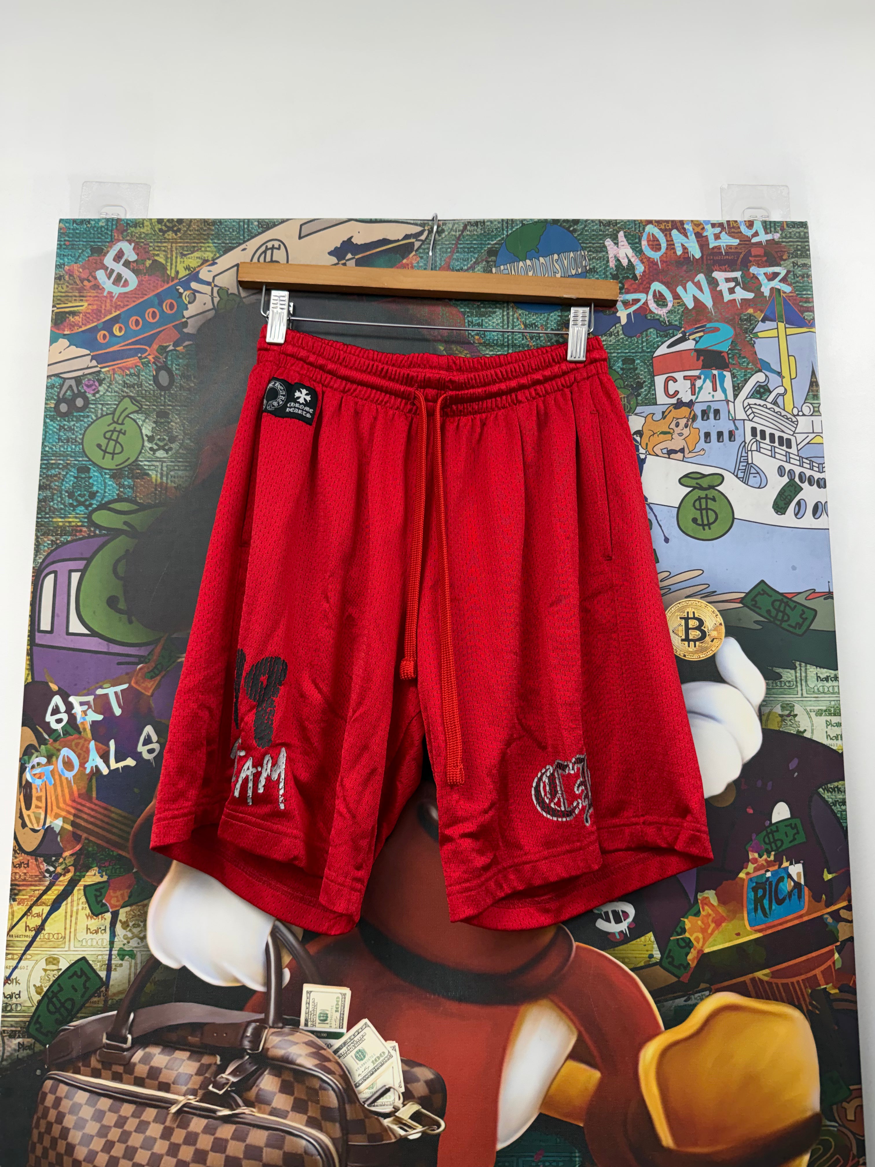 Chrome Hearts Matty Boy Red 99 Team Shorts
