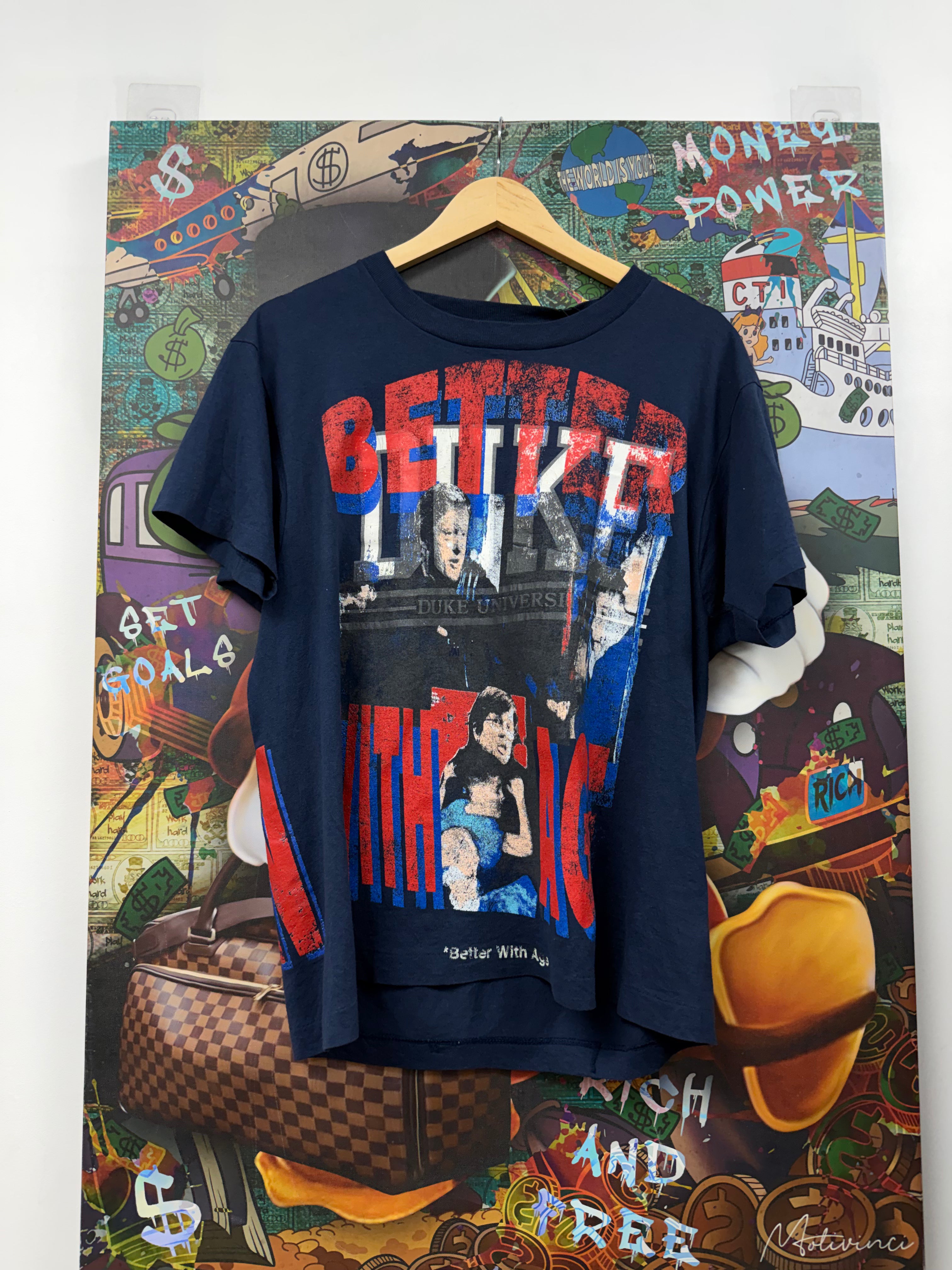 Better With Age Navy Red Protect The Children Tee
