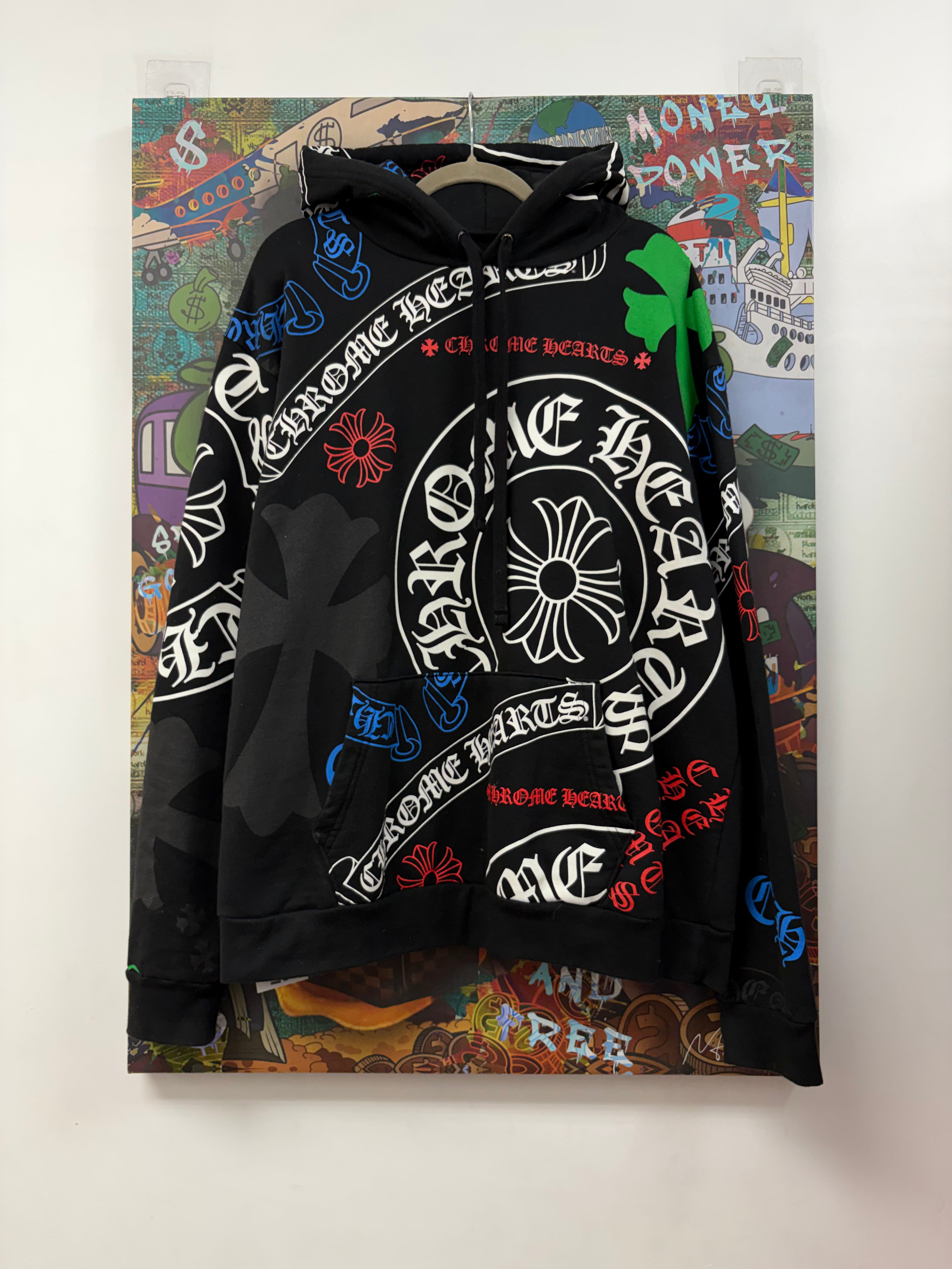 Chrome Hearts Black Stencil Pullover Hoodie
