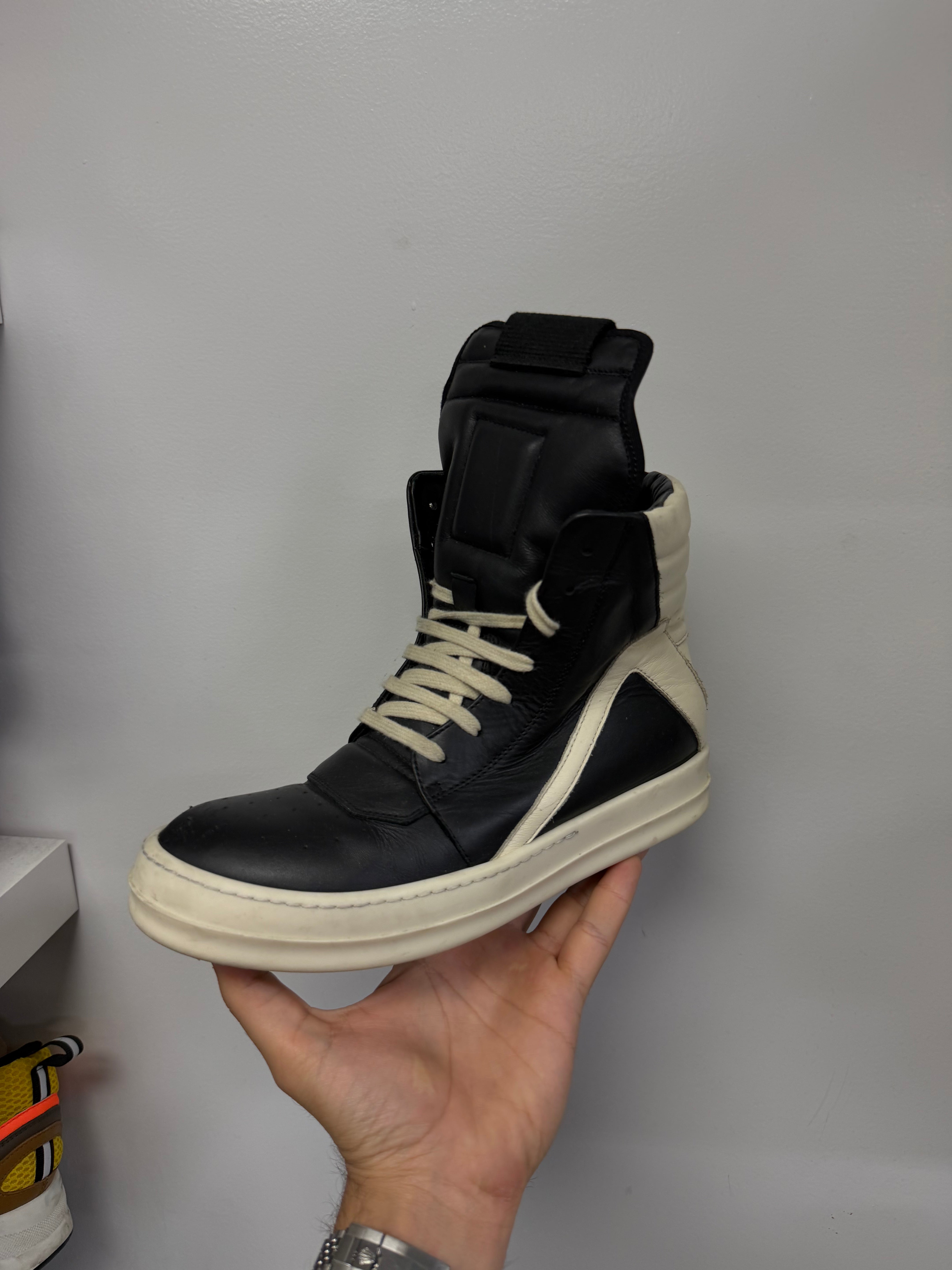 Rick Owens Black Geobasket Sneakers