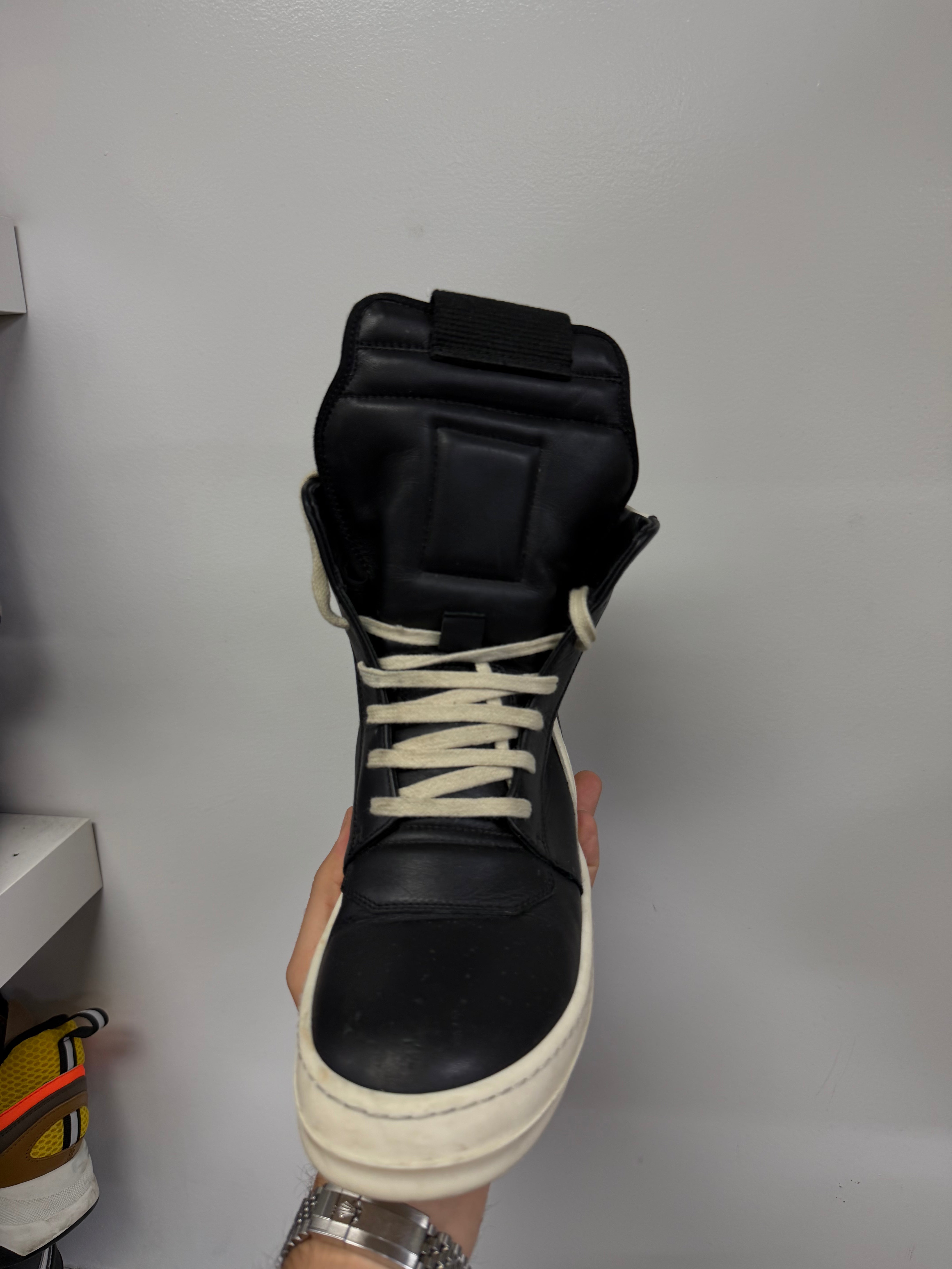 Rick Owens Black Geobasket Sneakers