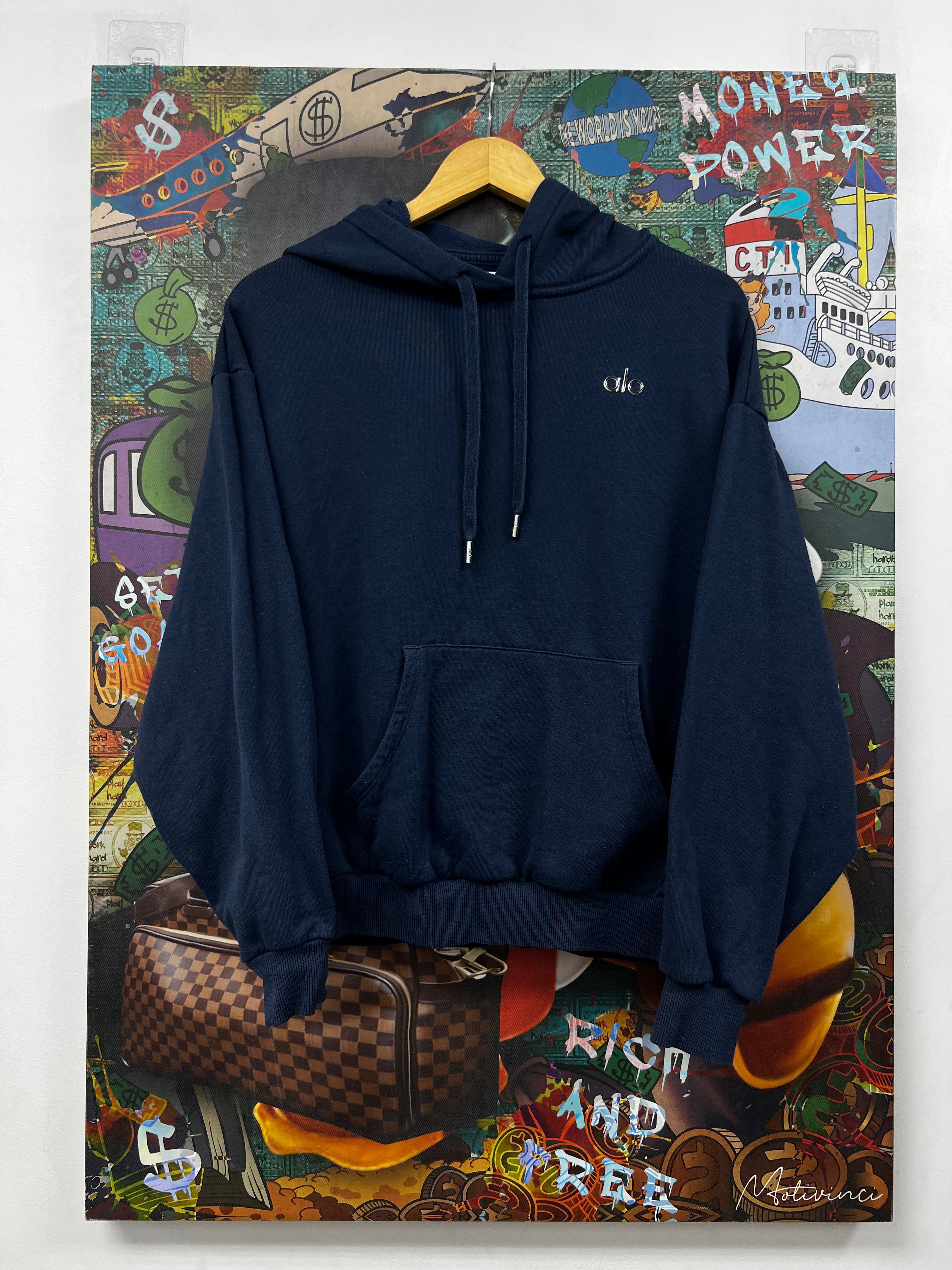 ALO Navy Accolade Hoodie