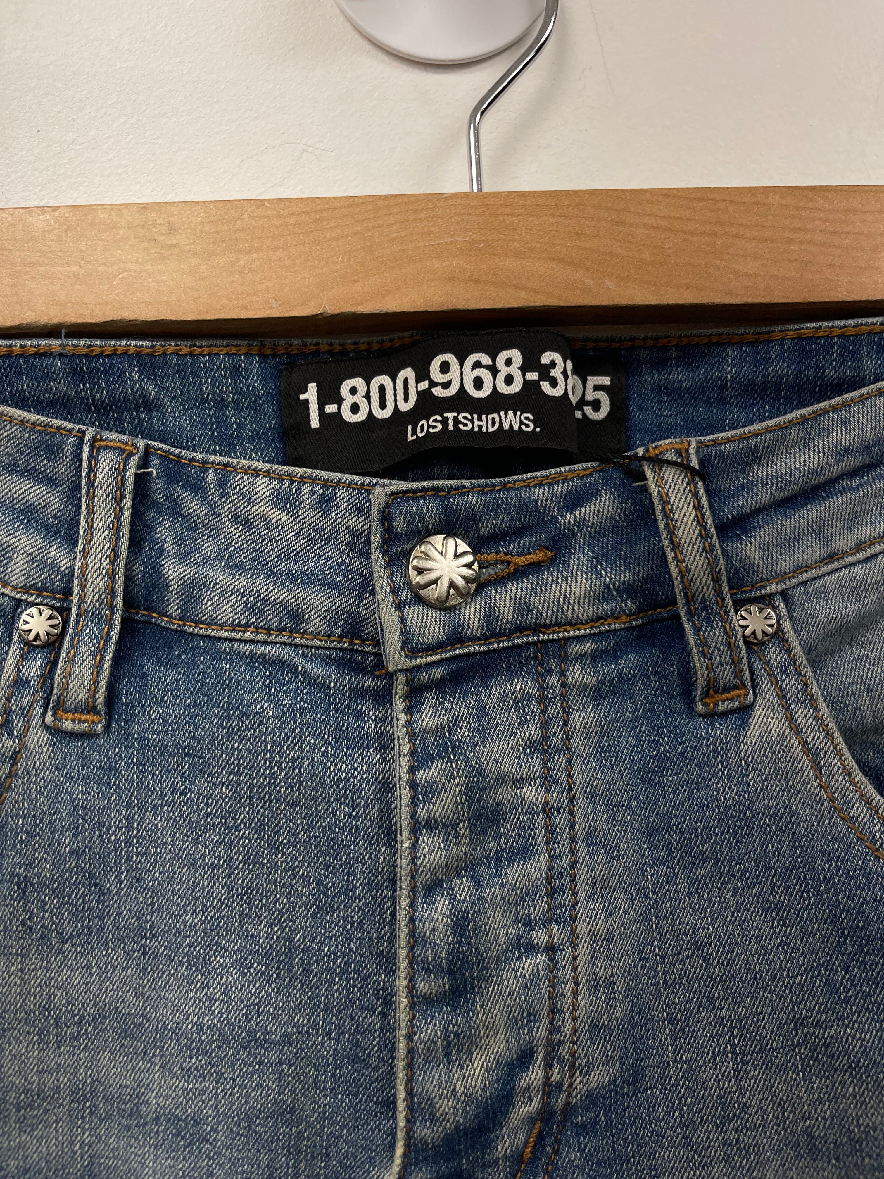 LOSTSHDWS Light Wash Black Jeans