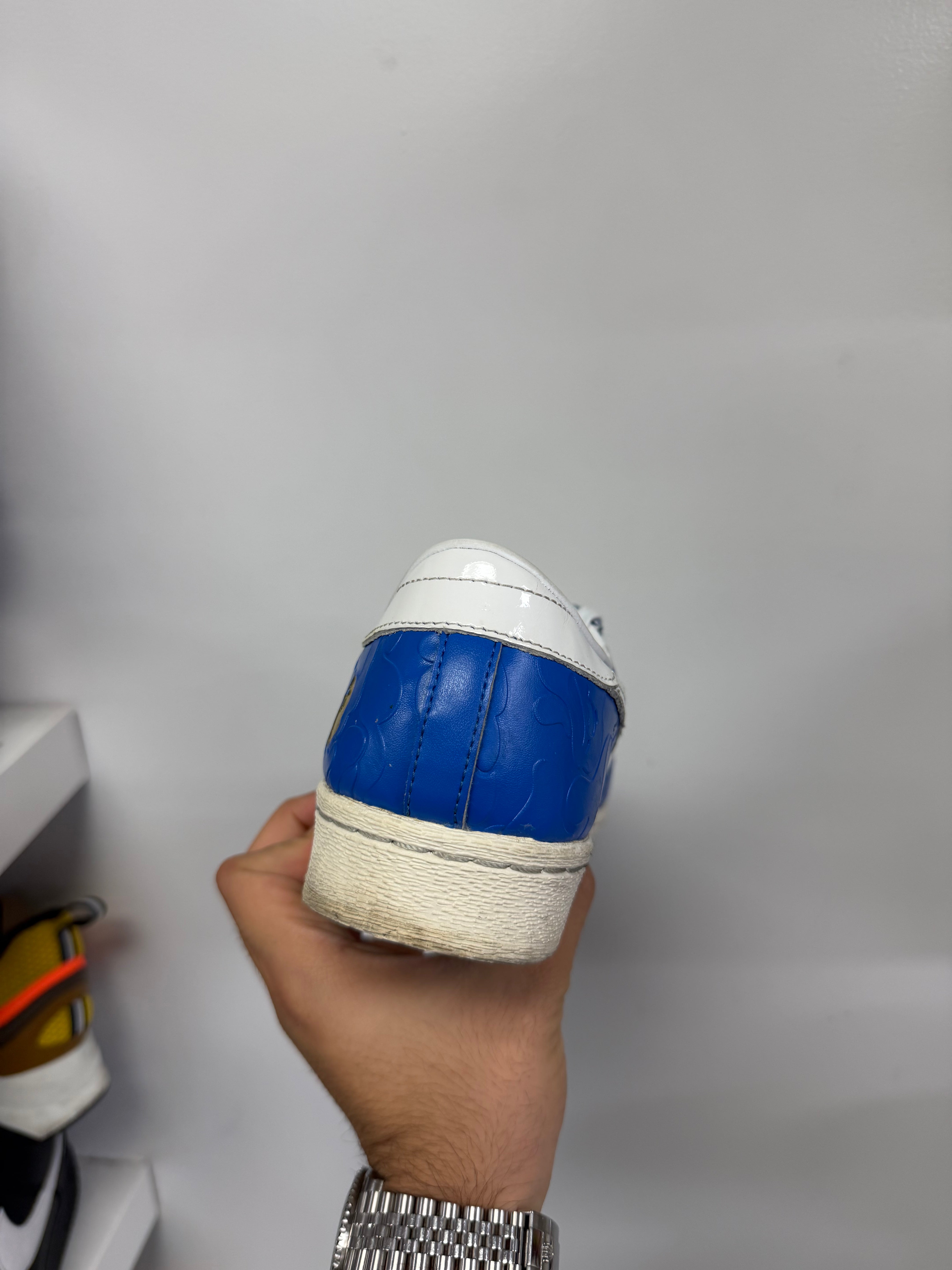 BAPE Adidas Superstar Vintage Blue Sneakers