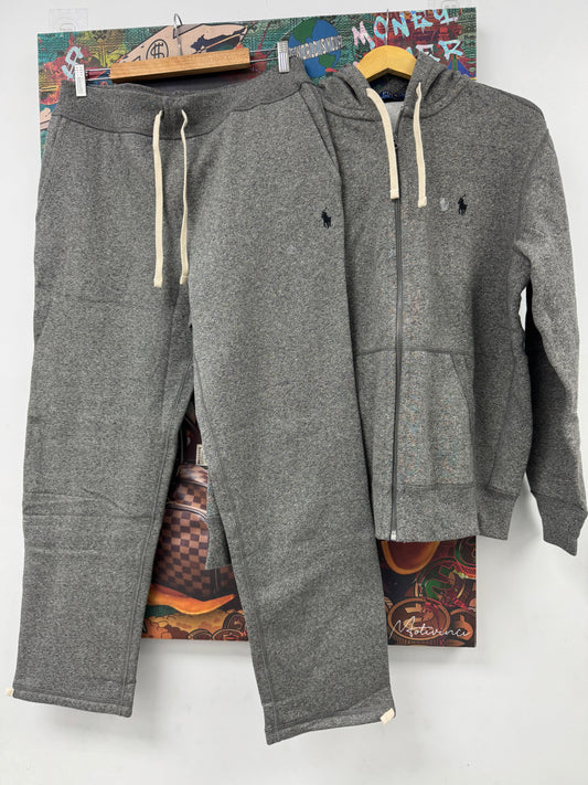 Polo Sweatsuit Charcoal Grey New Large With Tags