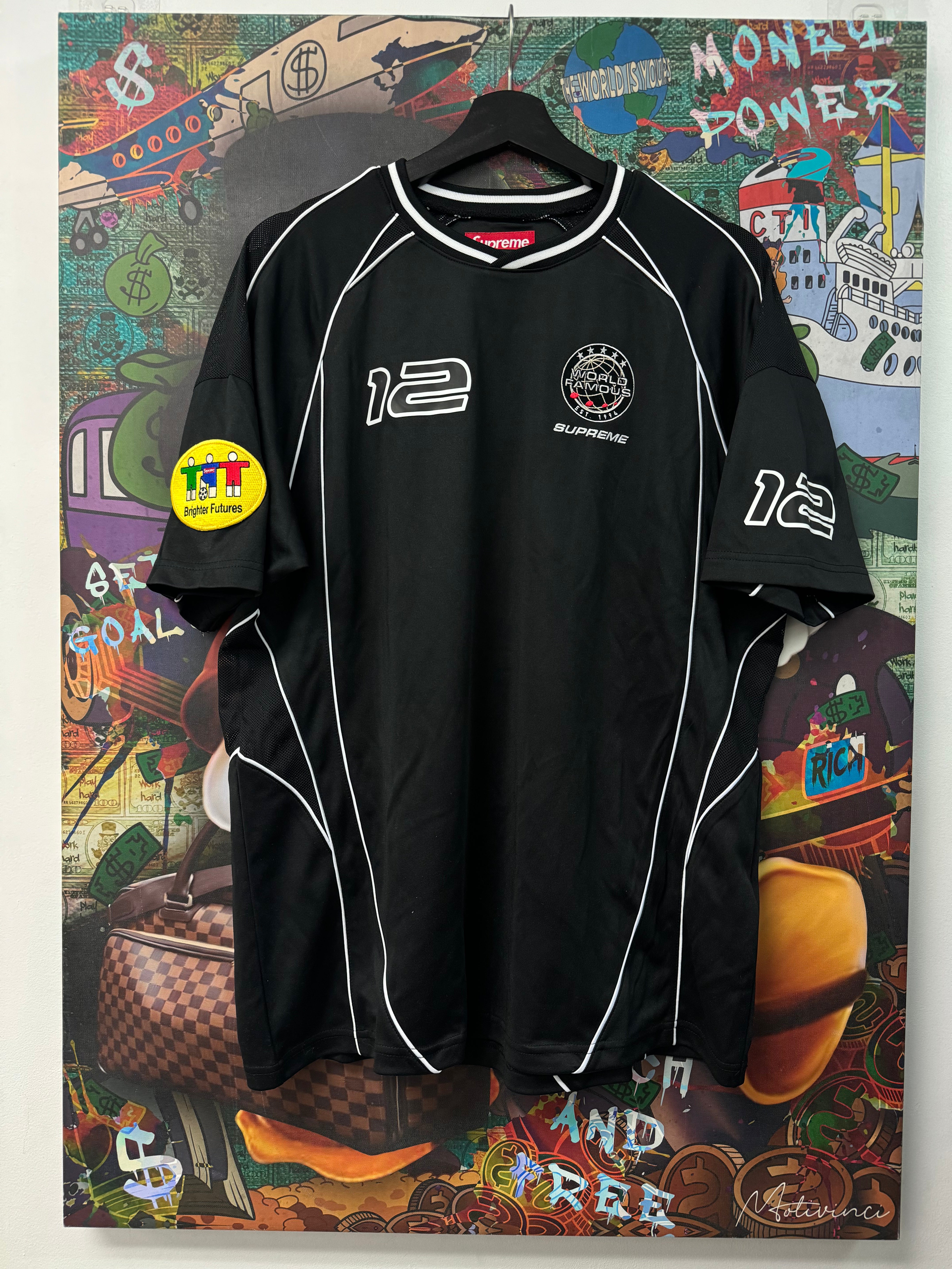 Supreme Black Piping Jersey