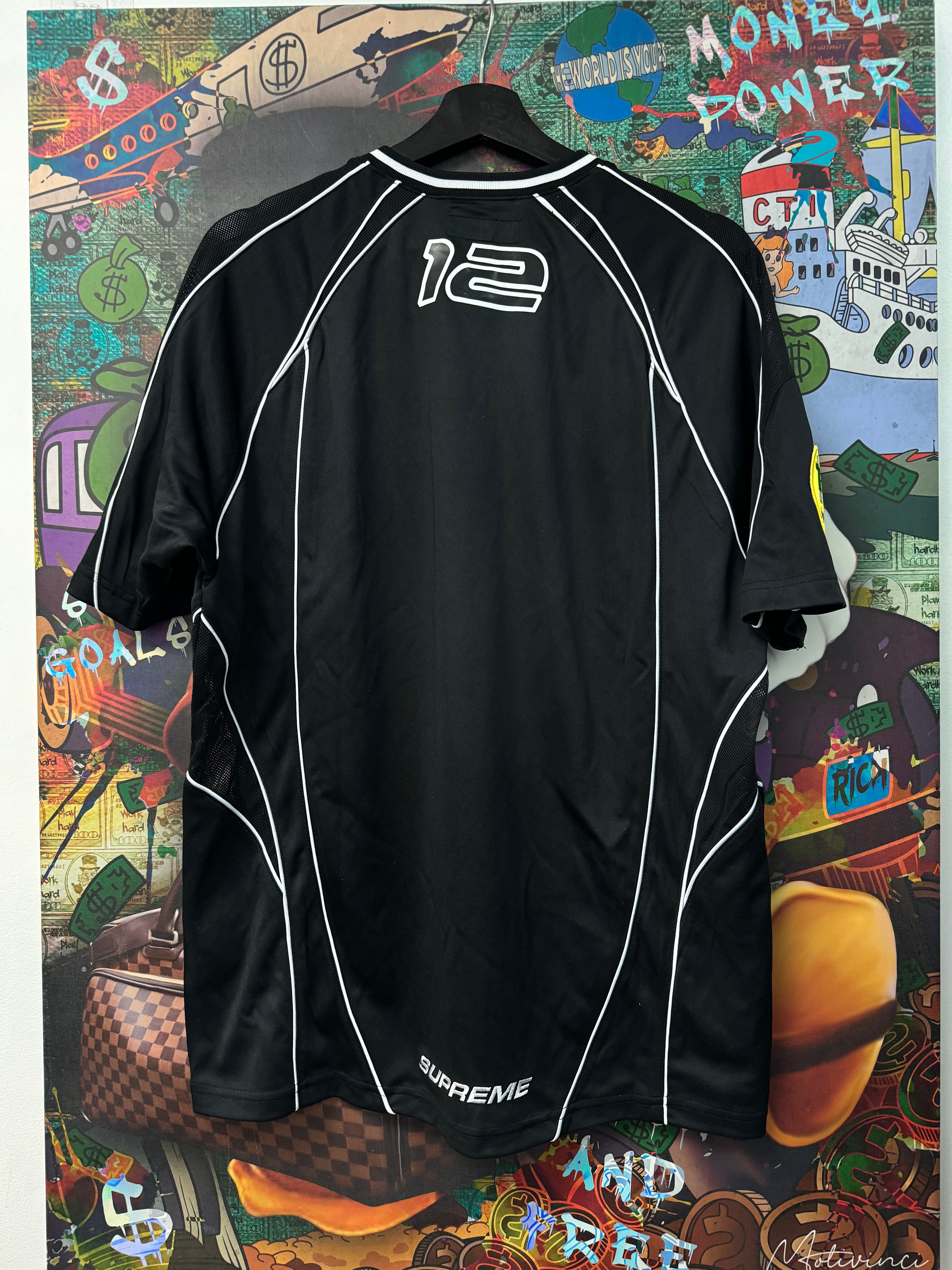 Supreme Black Piping Jersey