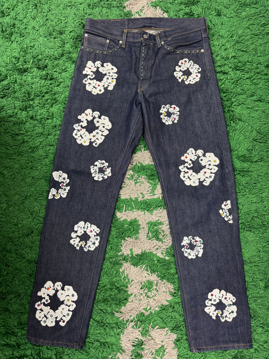 Denim Tears Jeans Navy Rhinestone Used 34