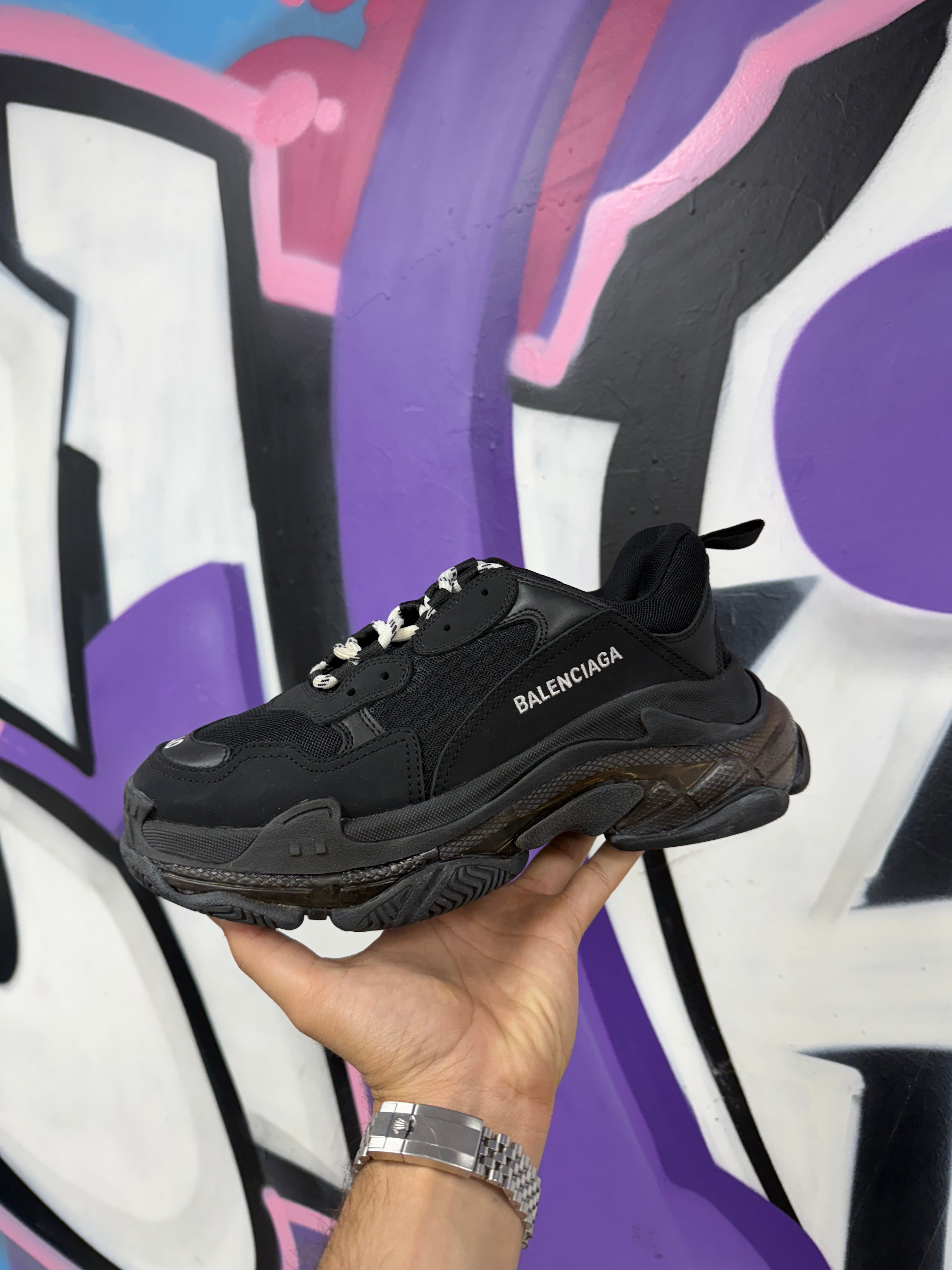 Balenciaga Black Triple S Sneakers