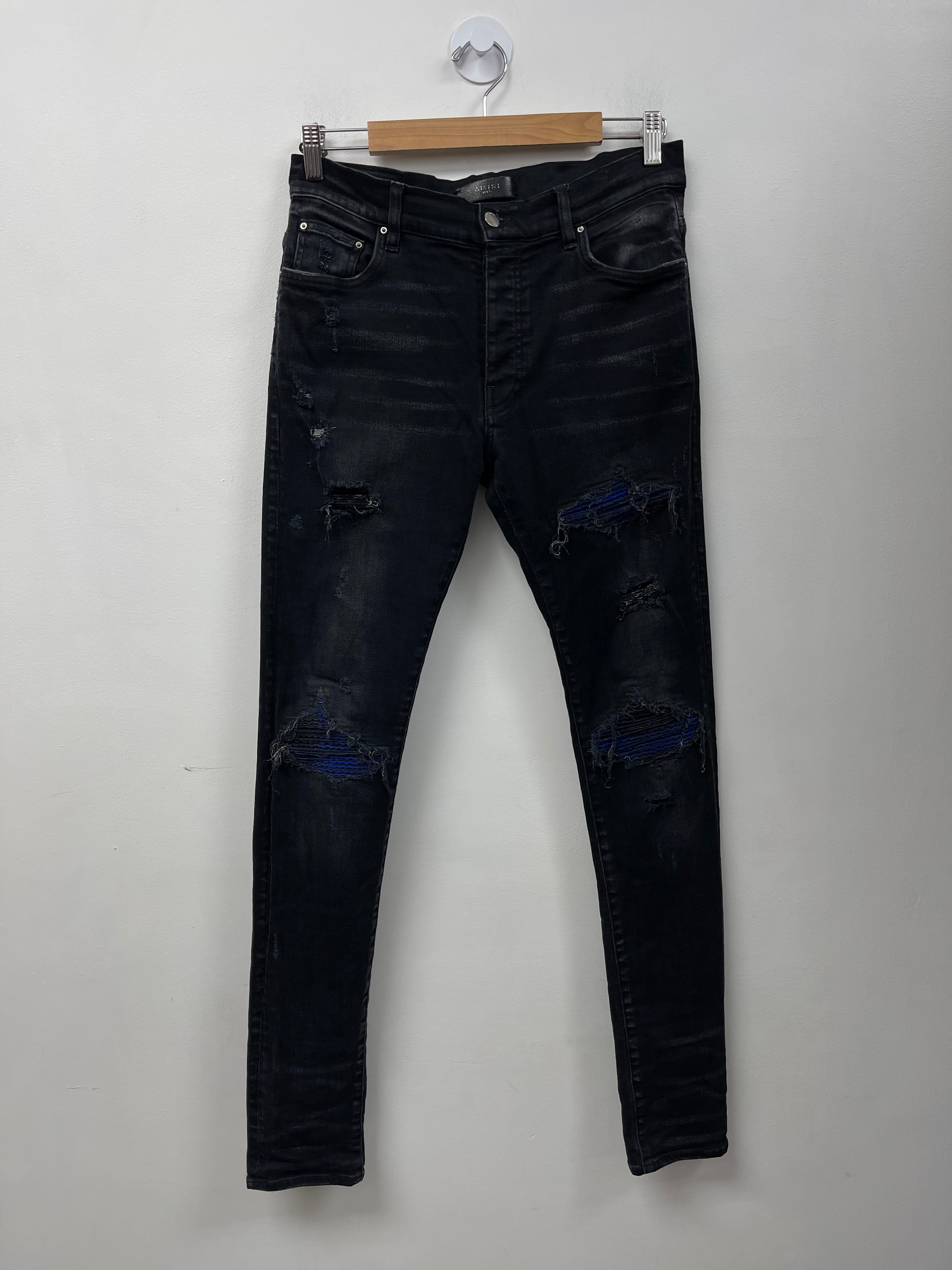 Amiri Mx1 Black Blue Jeans
