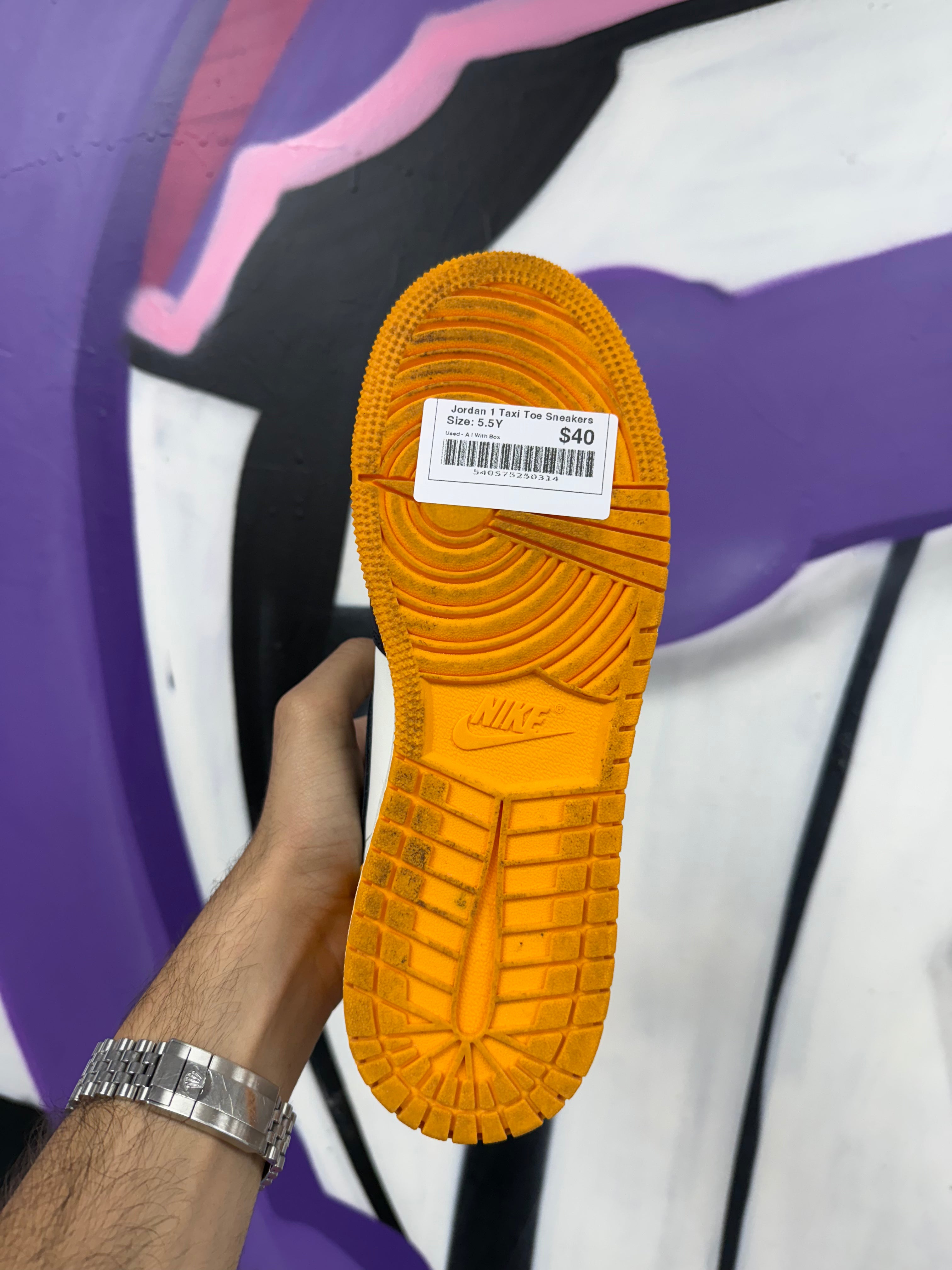 Jordan 1 Taxi Toe Sneakers