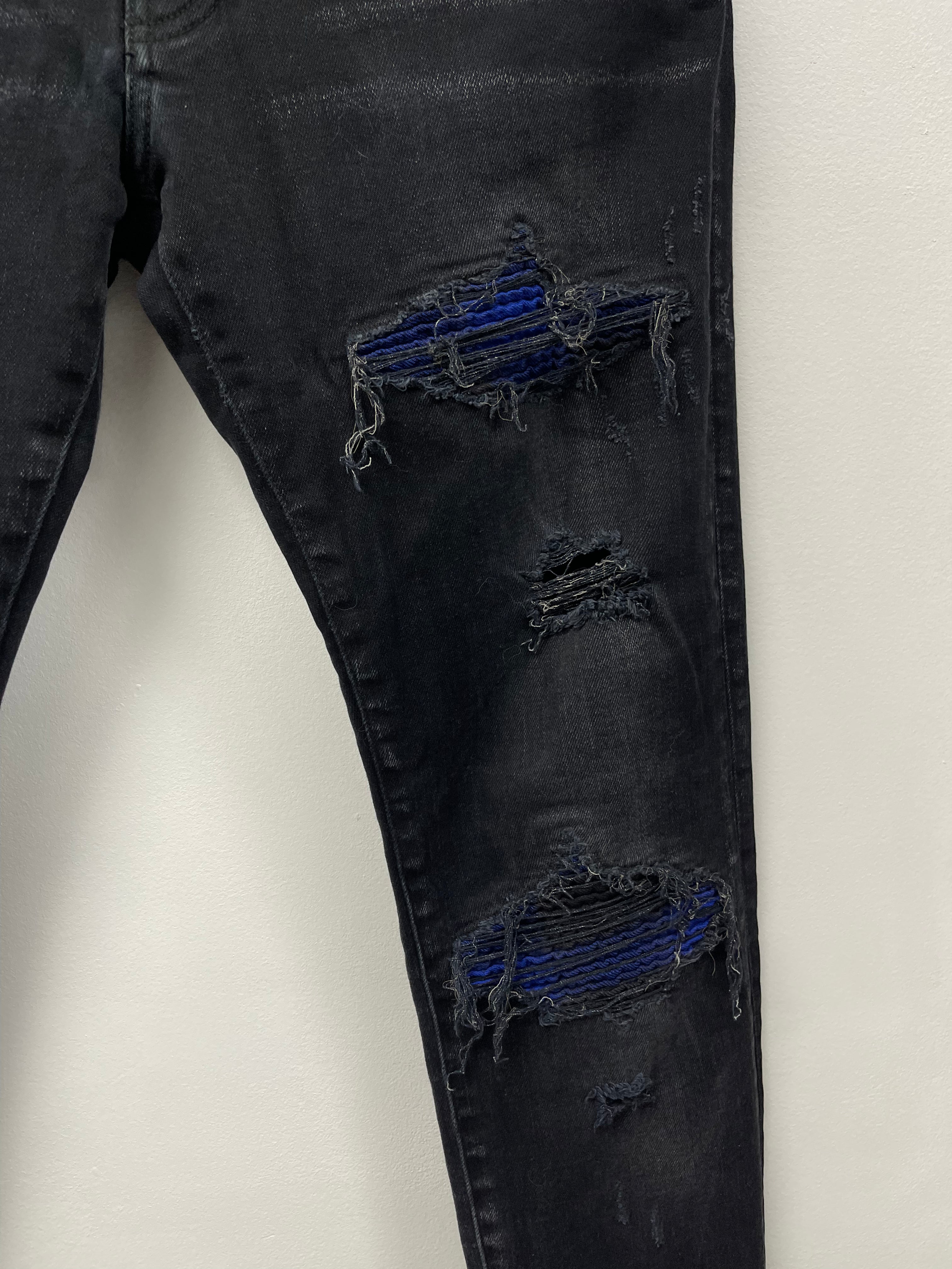 Amiri Mx1 Black Blue Jeans