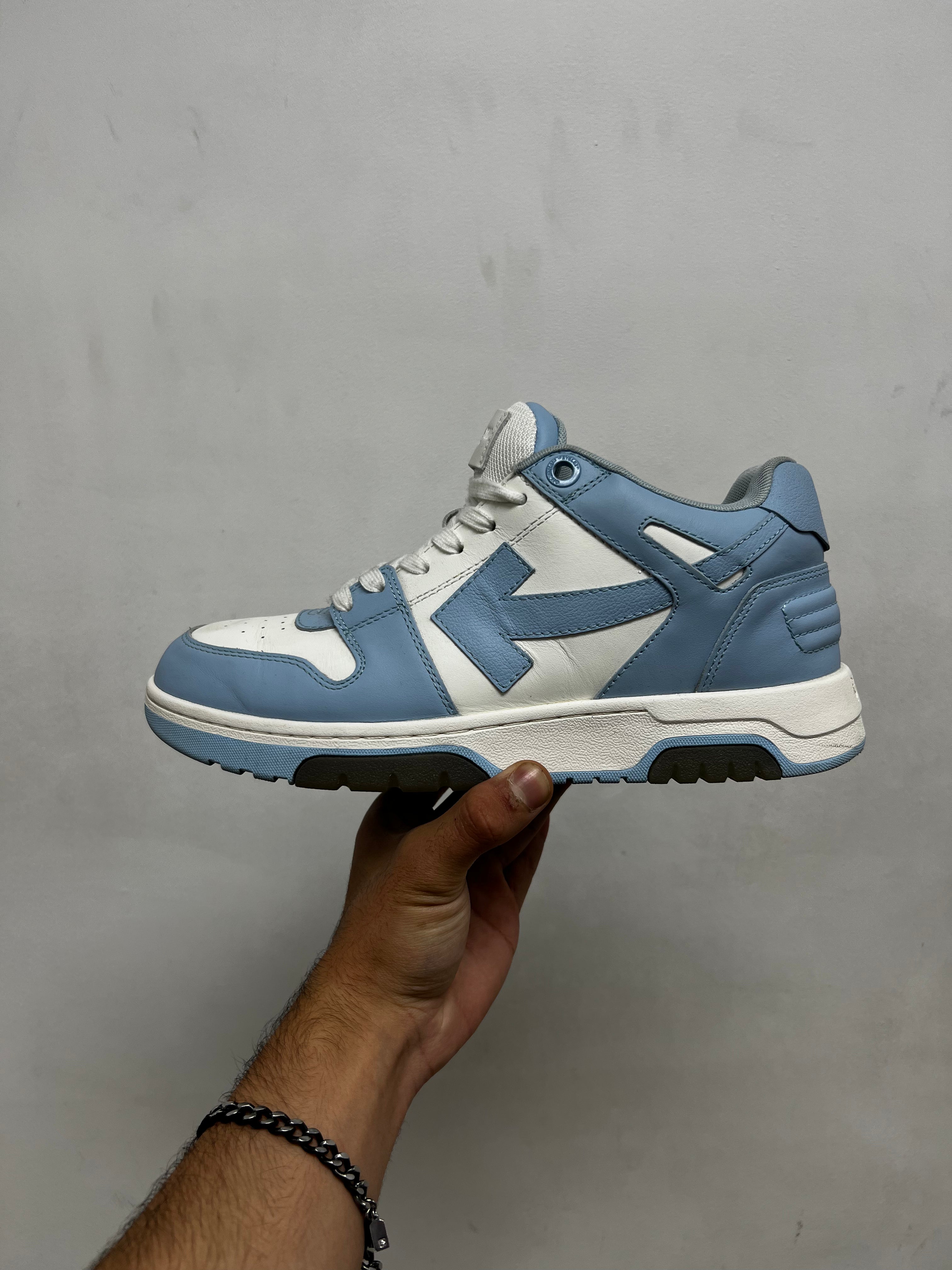 Off White Baby Blue White Out Of Office Sneakers