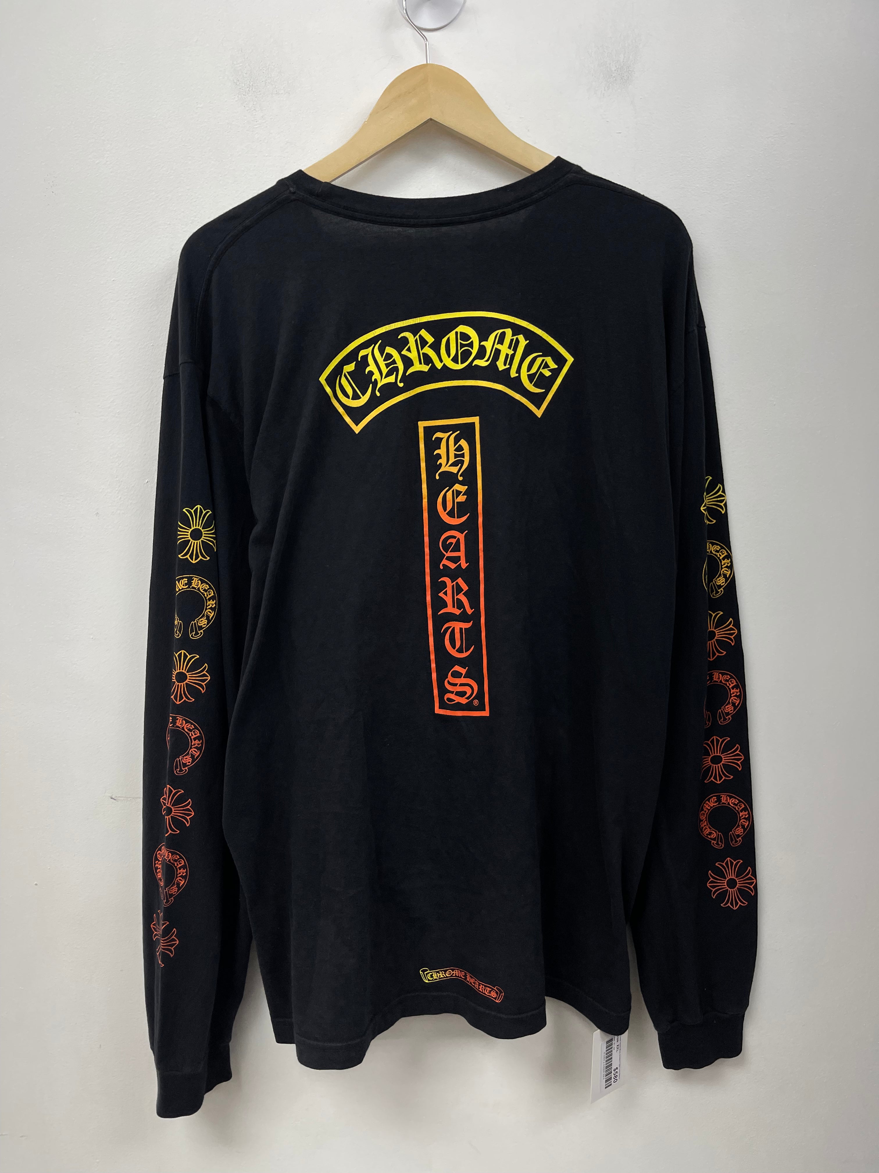 Chrome Hearts Black Gradient T-Bar Long Sleeve