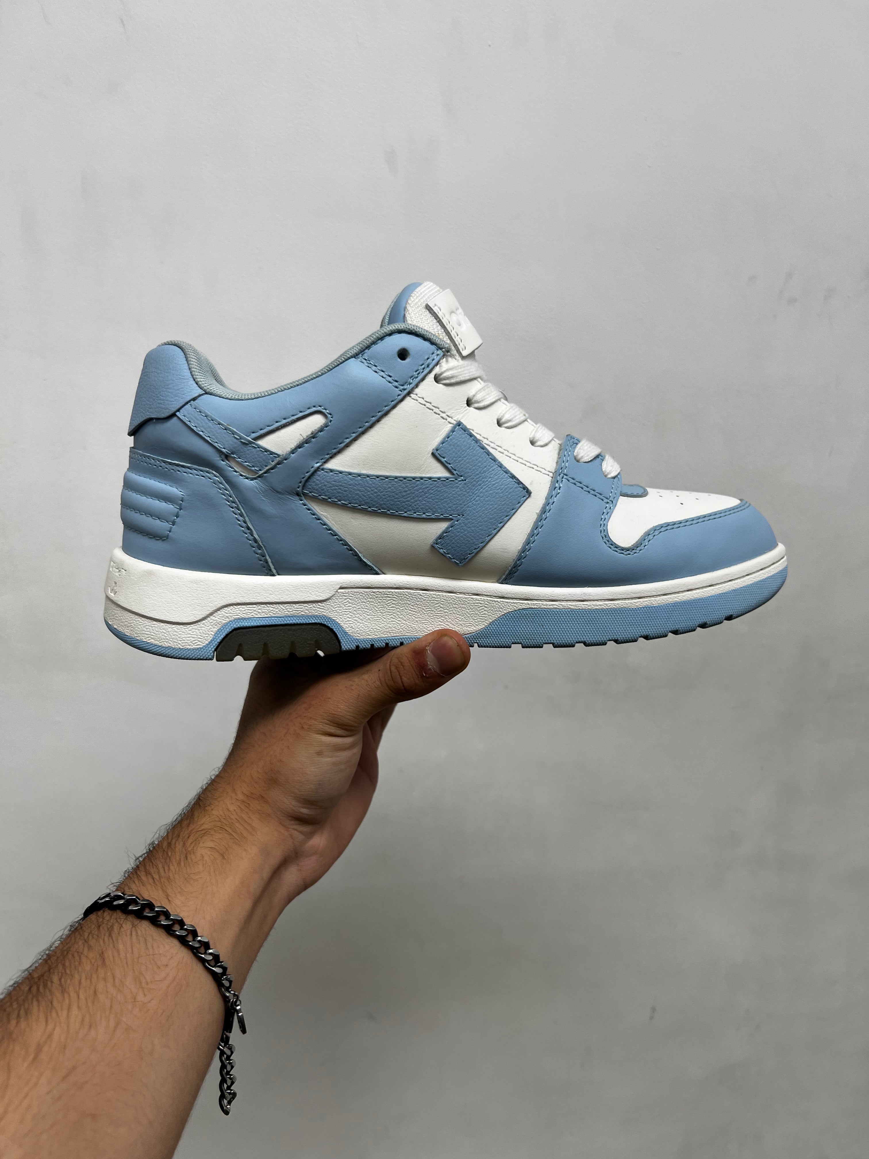 Off White Baby Blue White Out Of Office Sneakers