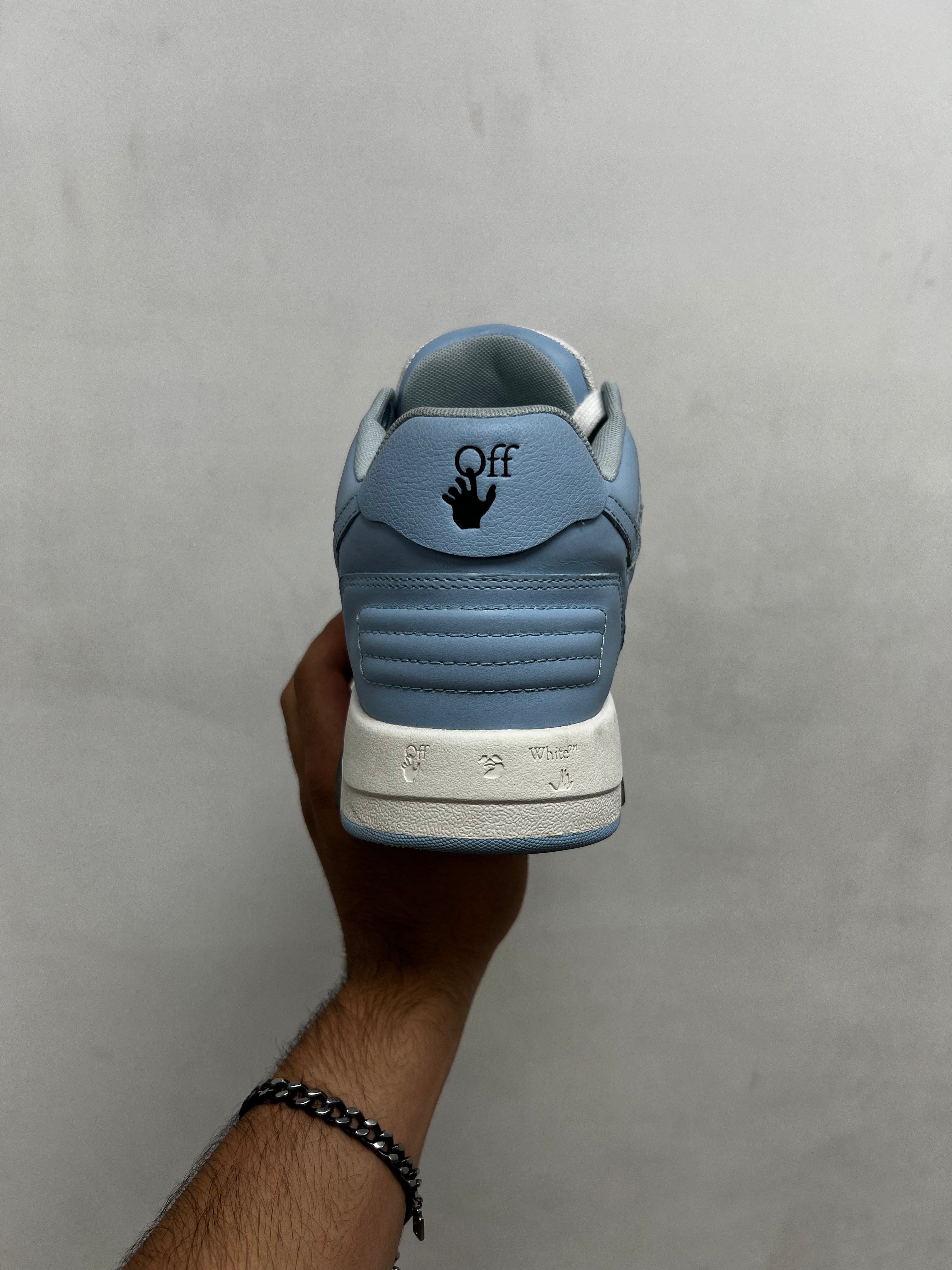 Off White Baby Blue White Out Of Office Sneakers
