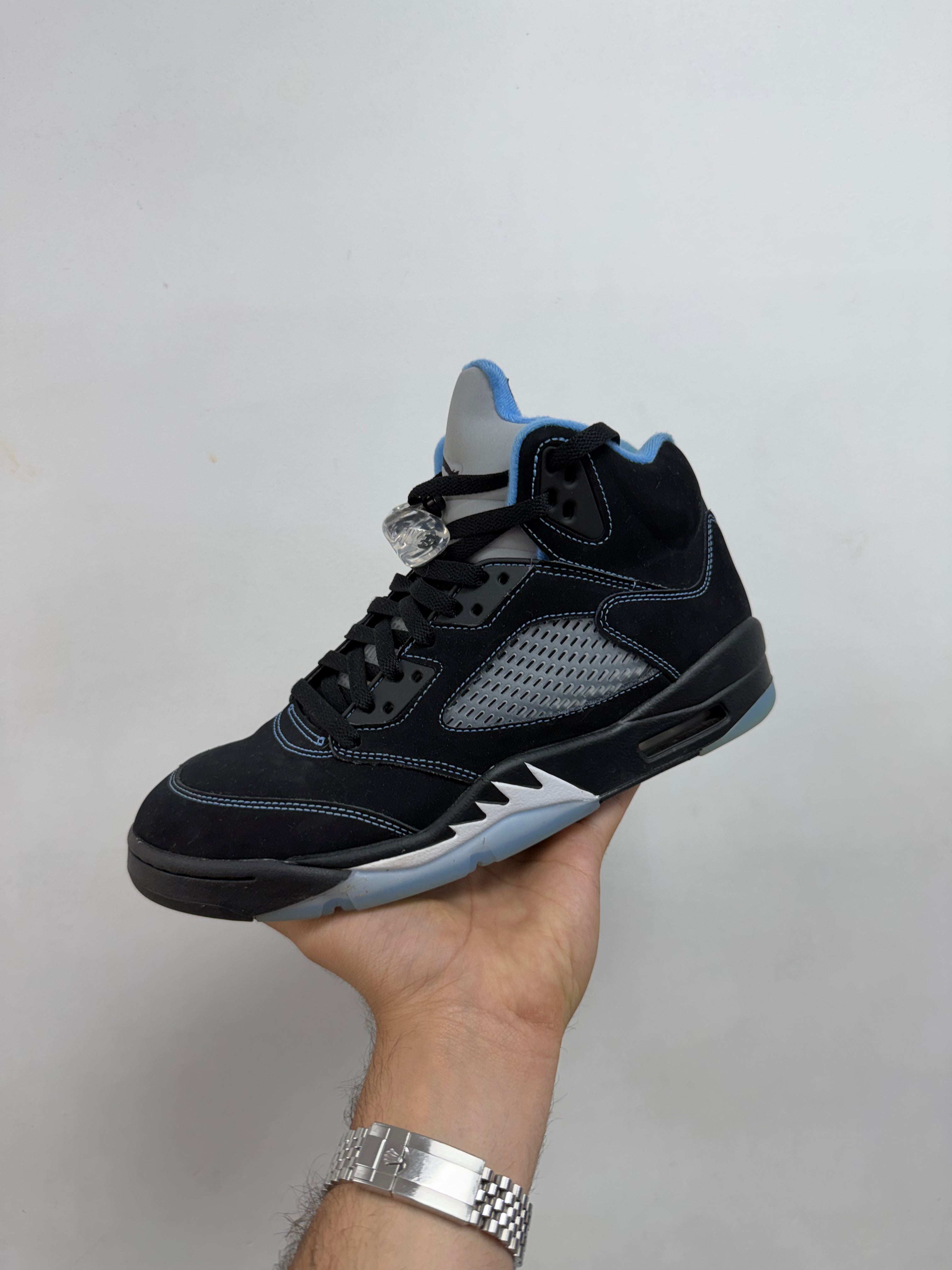 Jordan 5 Black University Blue Sneakers