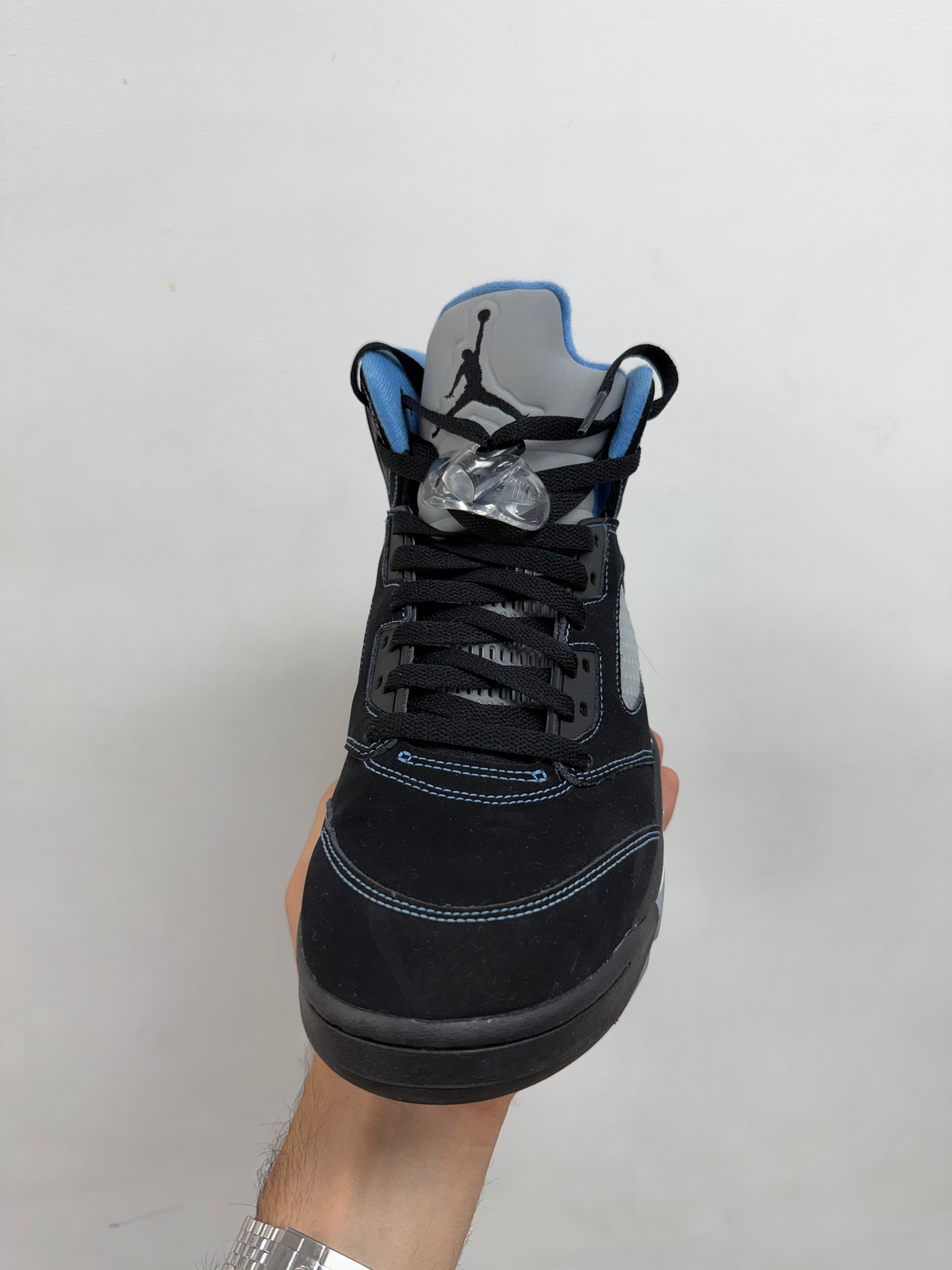 Jordan 5 Black University Blue Sneakers