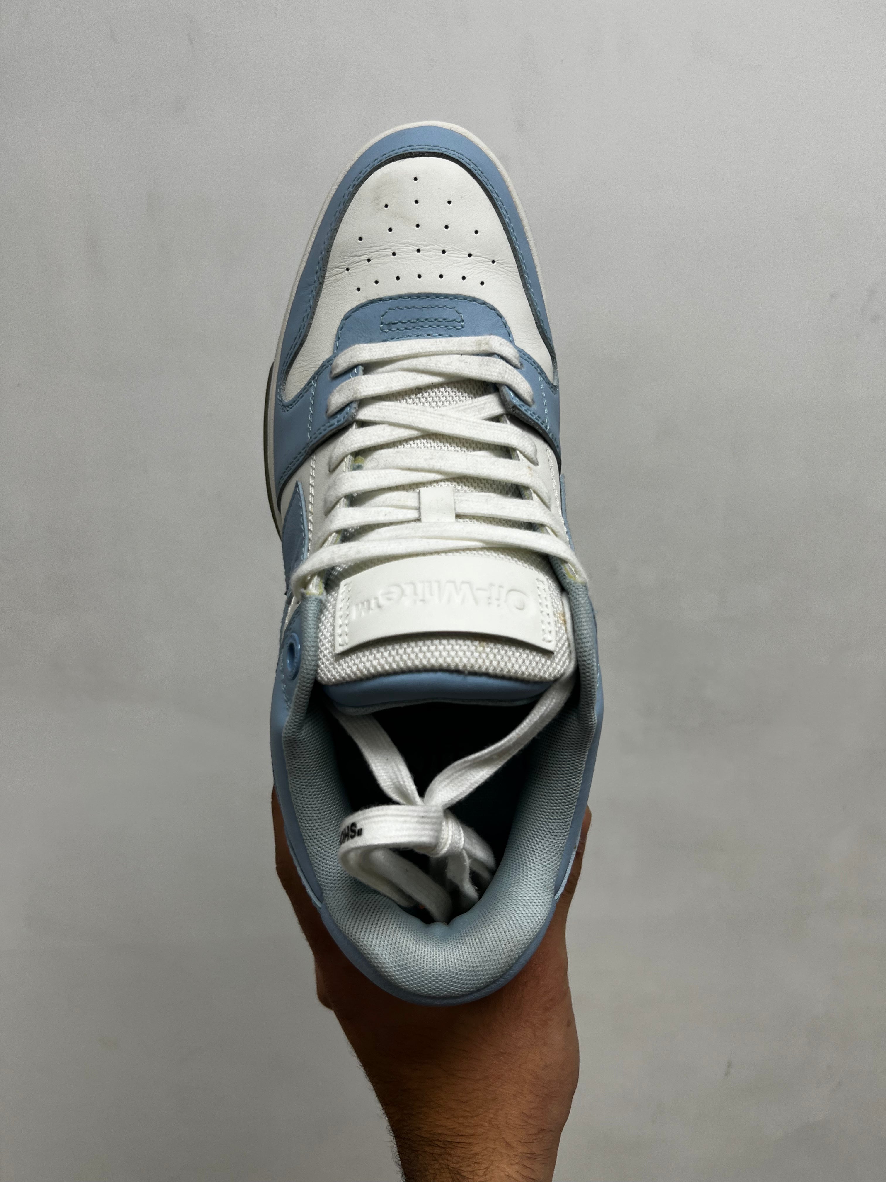 Off White Baby Blue White Out Of Office Sneakers