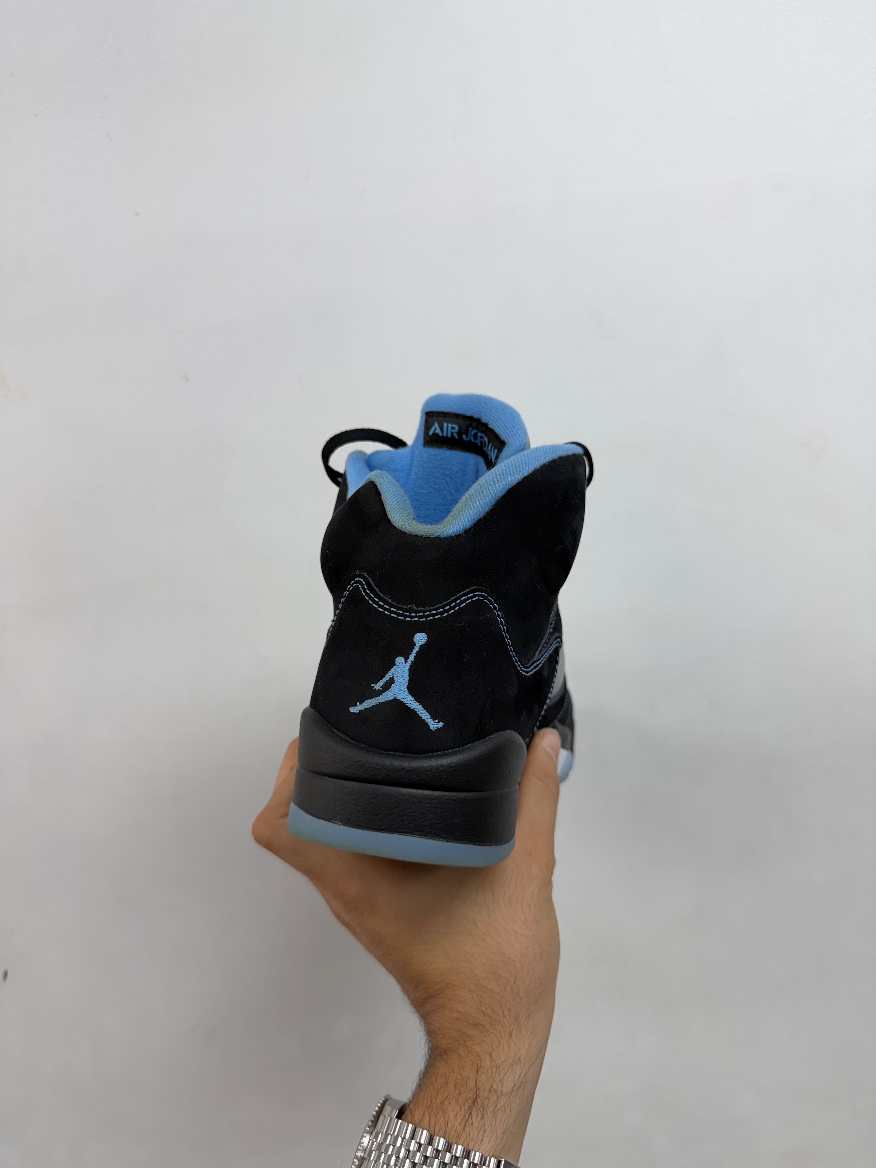 Jordan 5 Black University Blue Sneakers