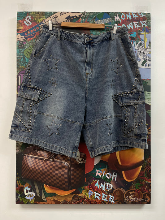 Vale Denim Studded Shorts