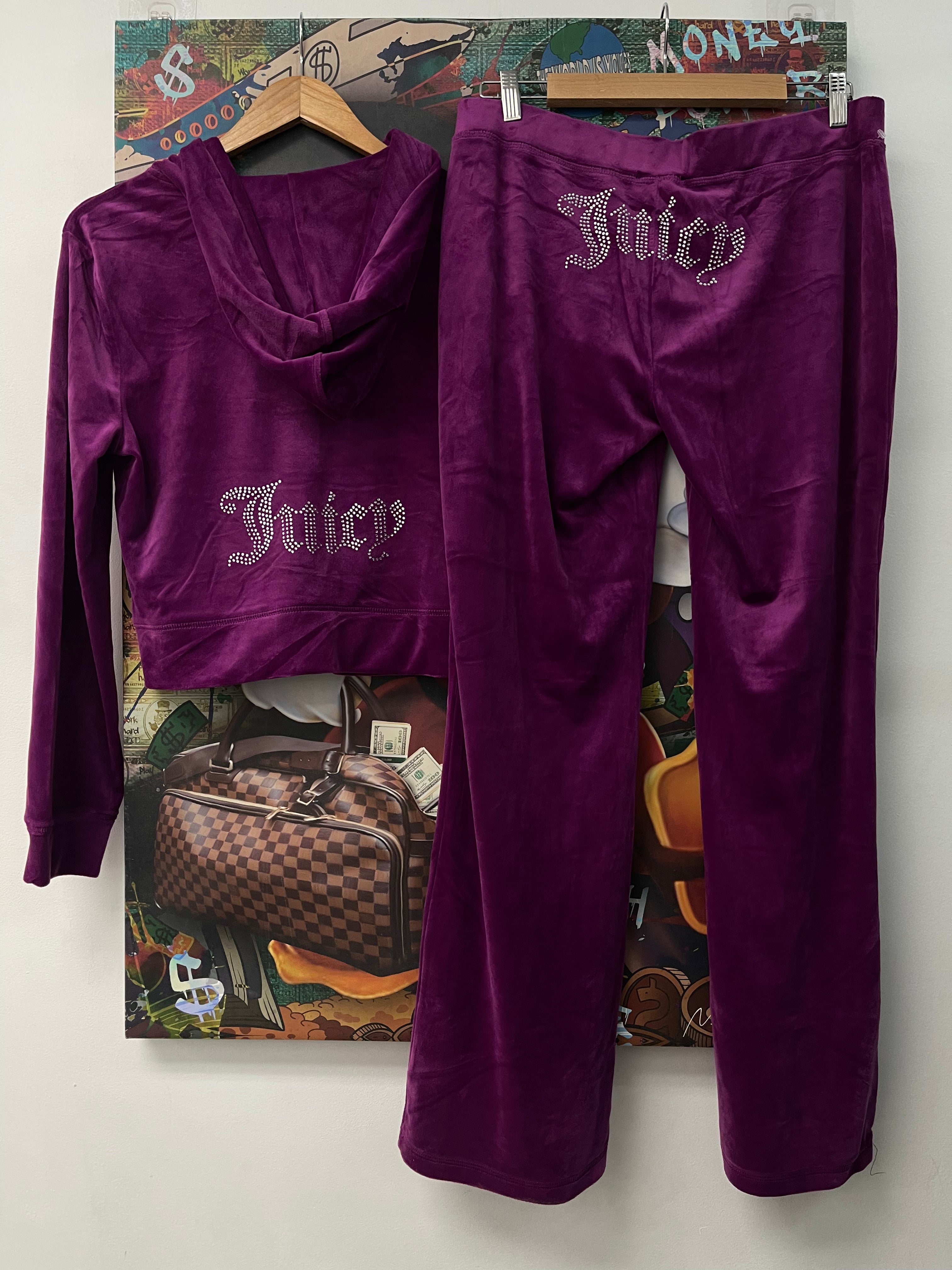 Juicy Couture Violet Sunset Studded Velour Set