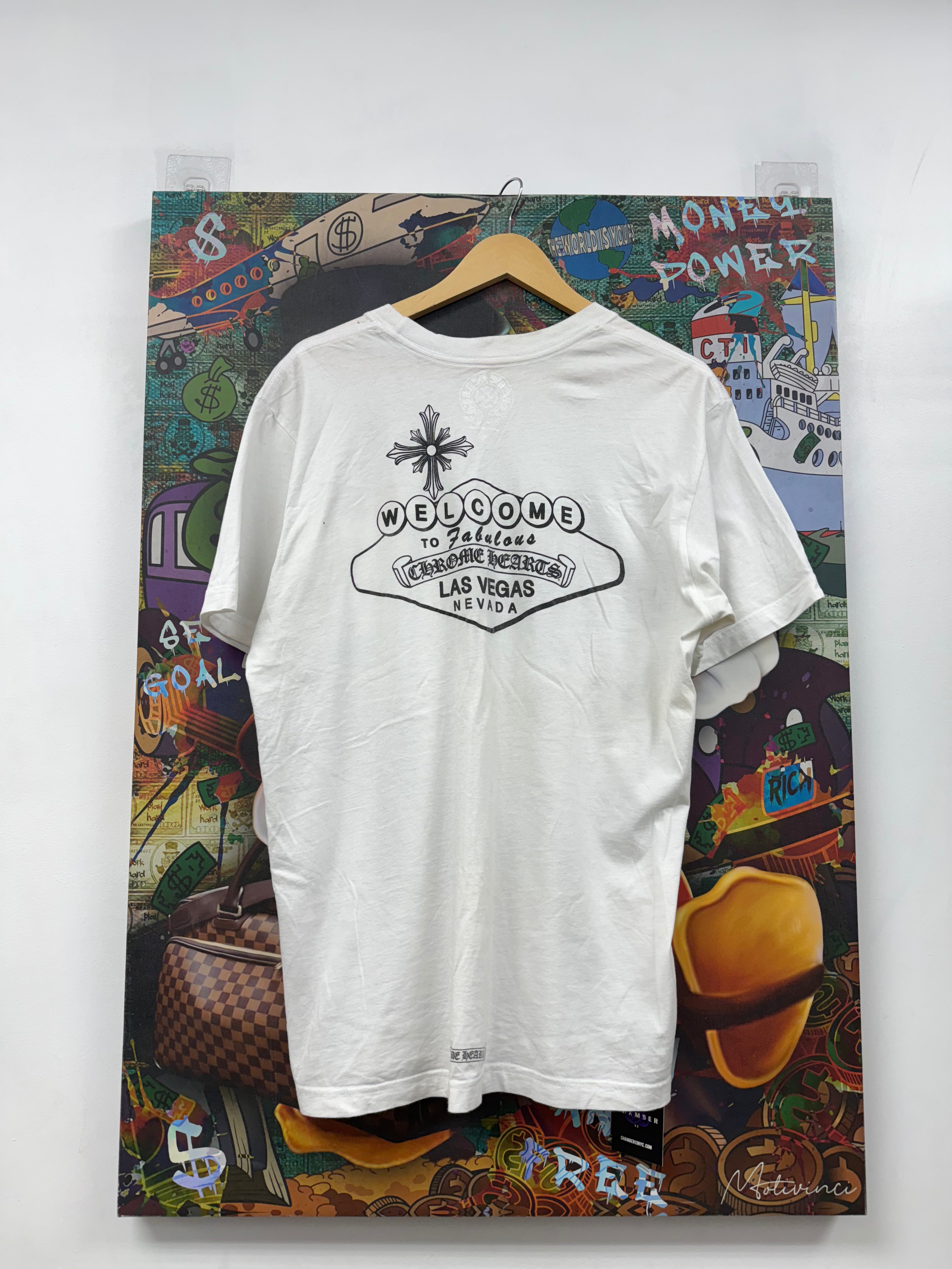 Chrome  Hearts White Welcome To Las Vegas Tee