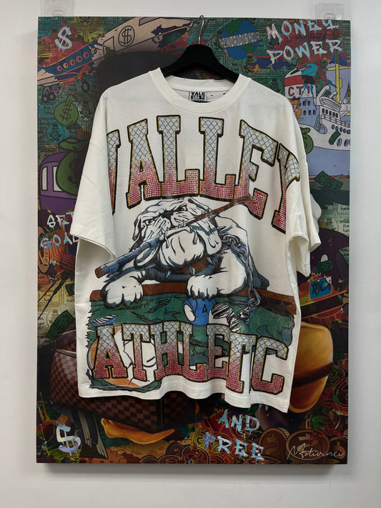 VALE Polo Bling Tee White Red New With Tags