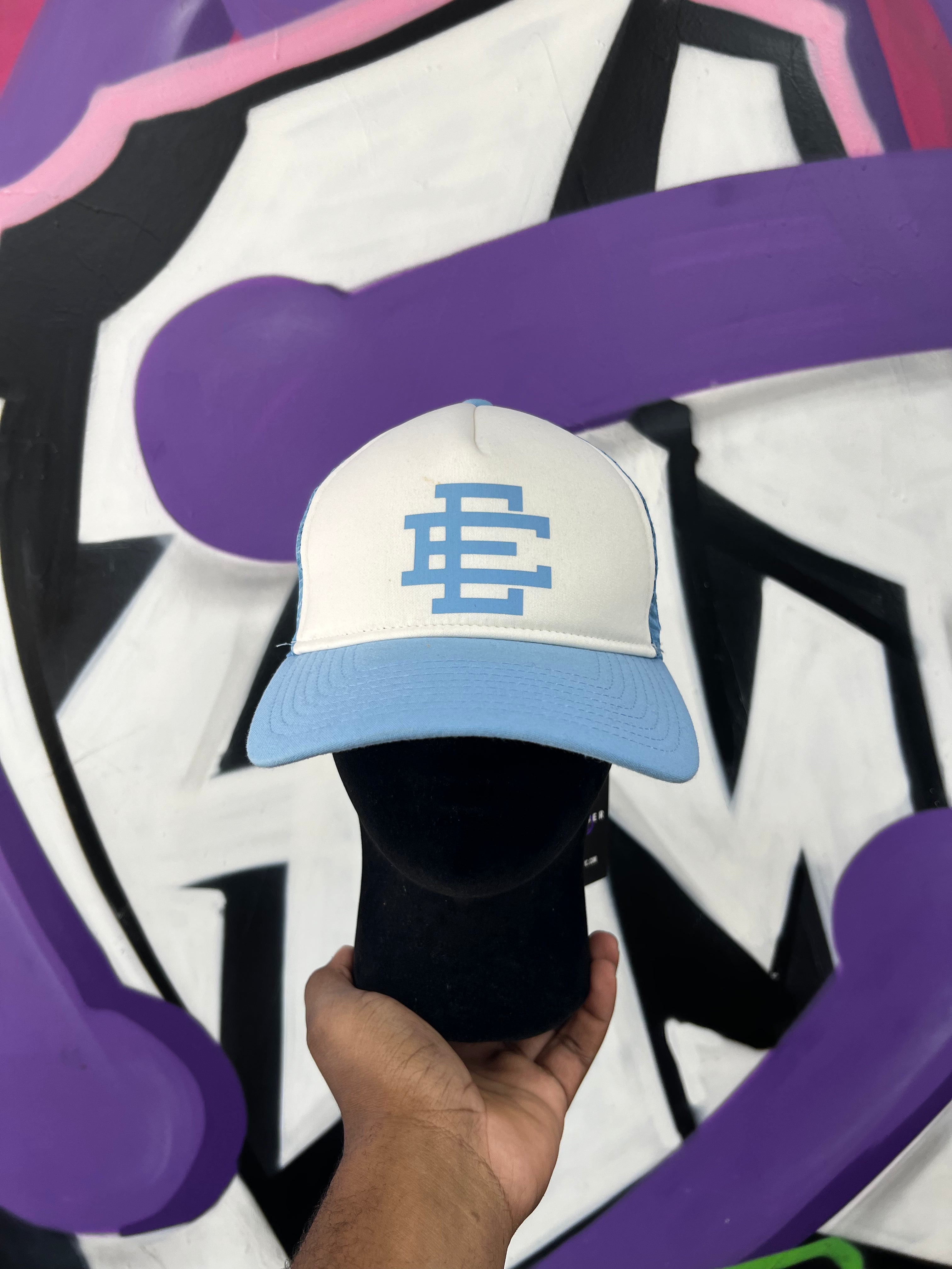 Eric Emanuel White Baby Blue Trucker Hat