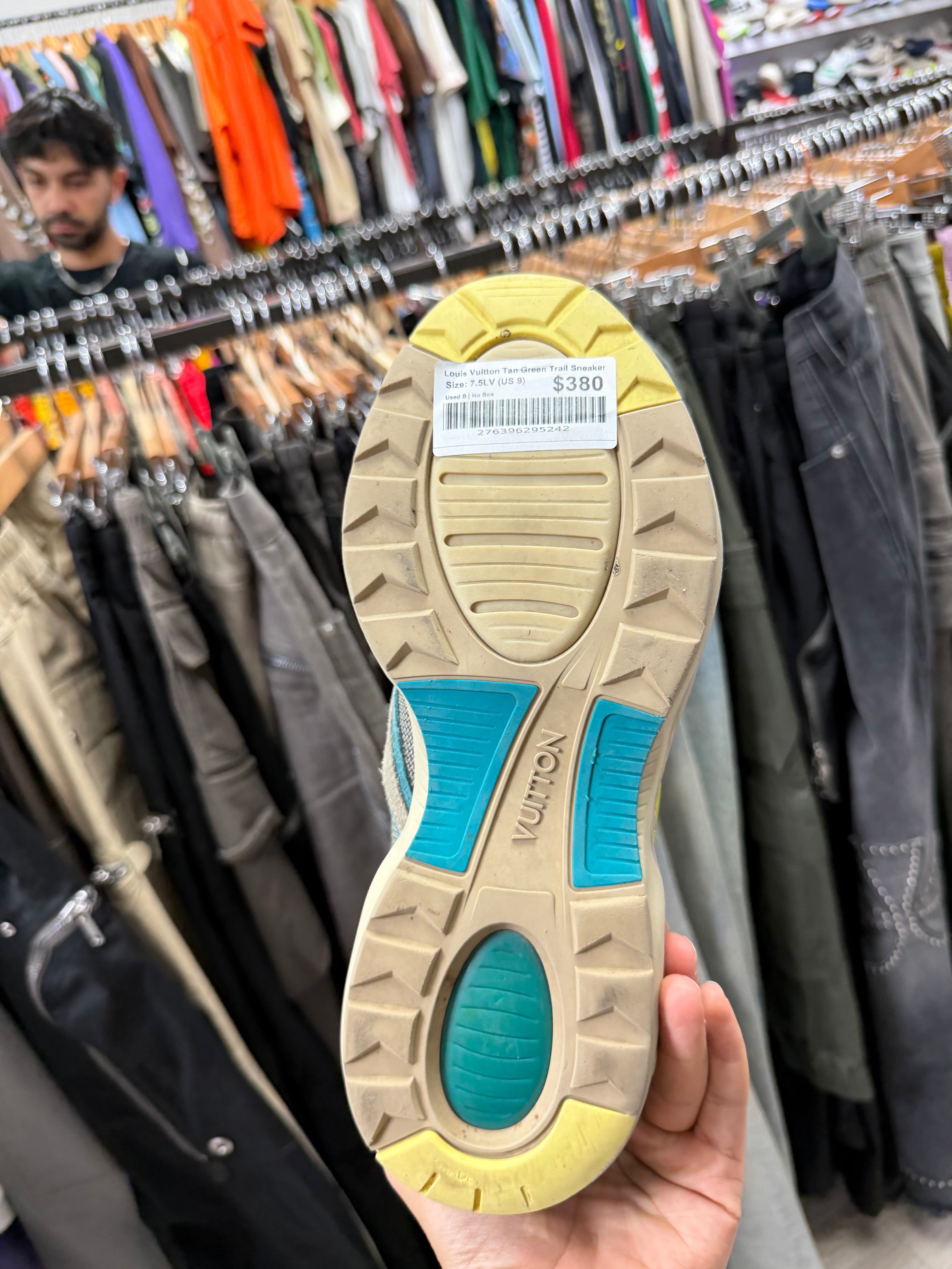 Louis Vuitton Tan Green Trail Sneaker