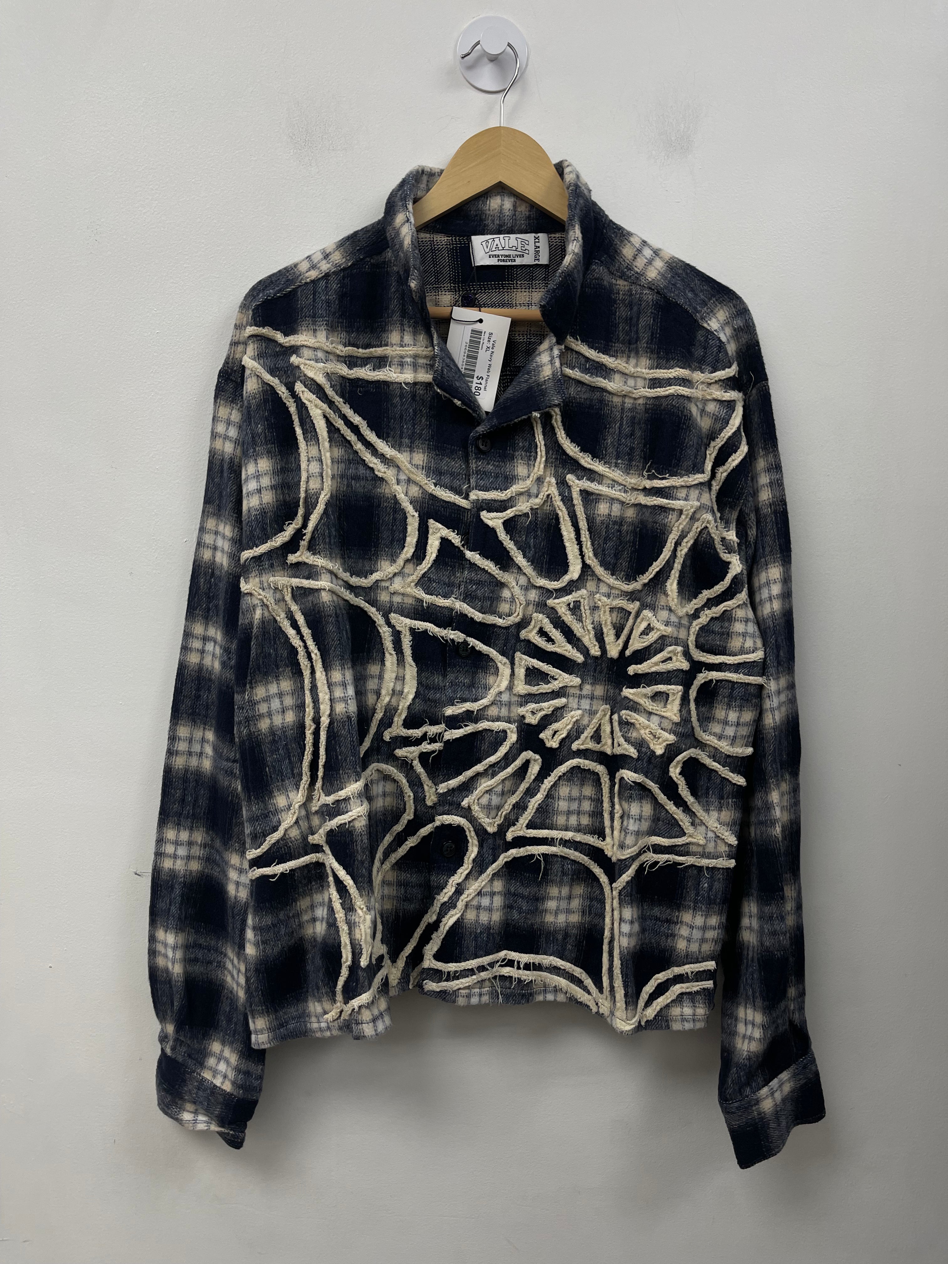 Vale Navy Web Flannel