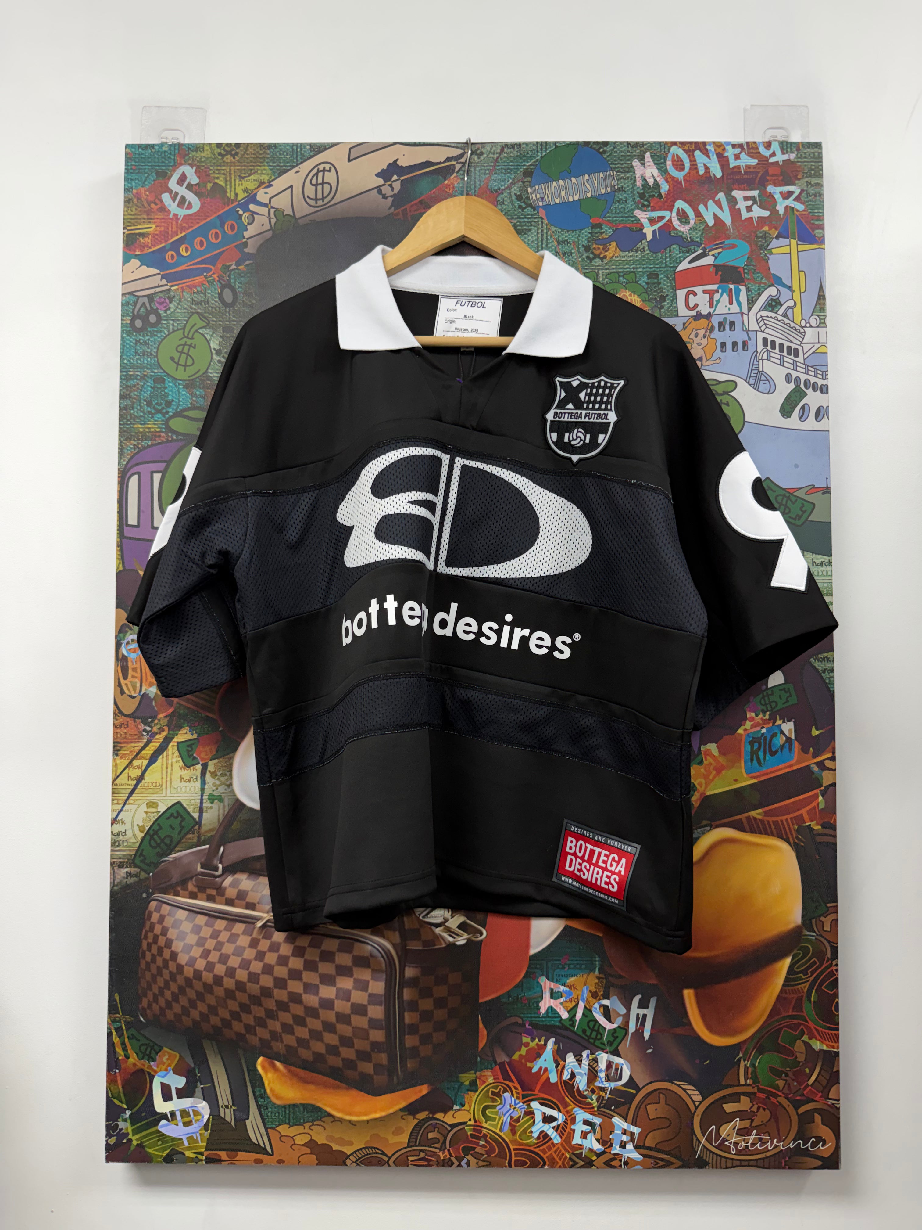 Bottega Desires Black Futbol Jersey