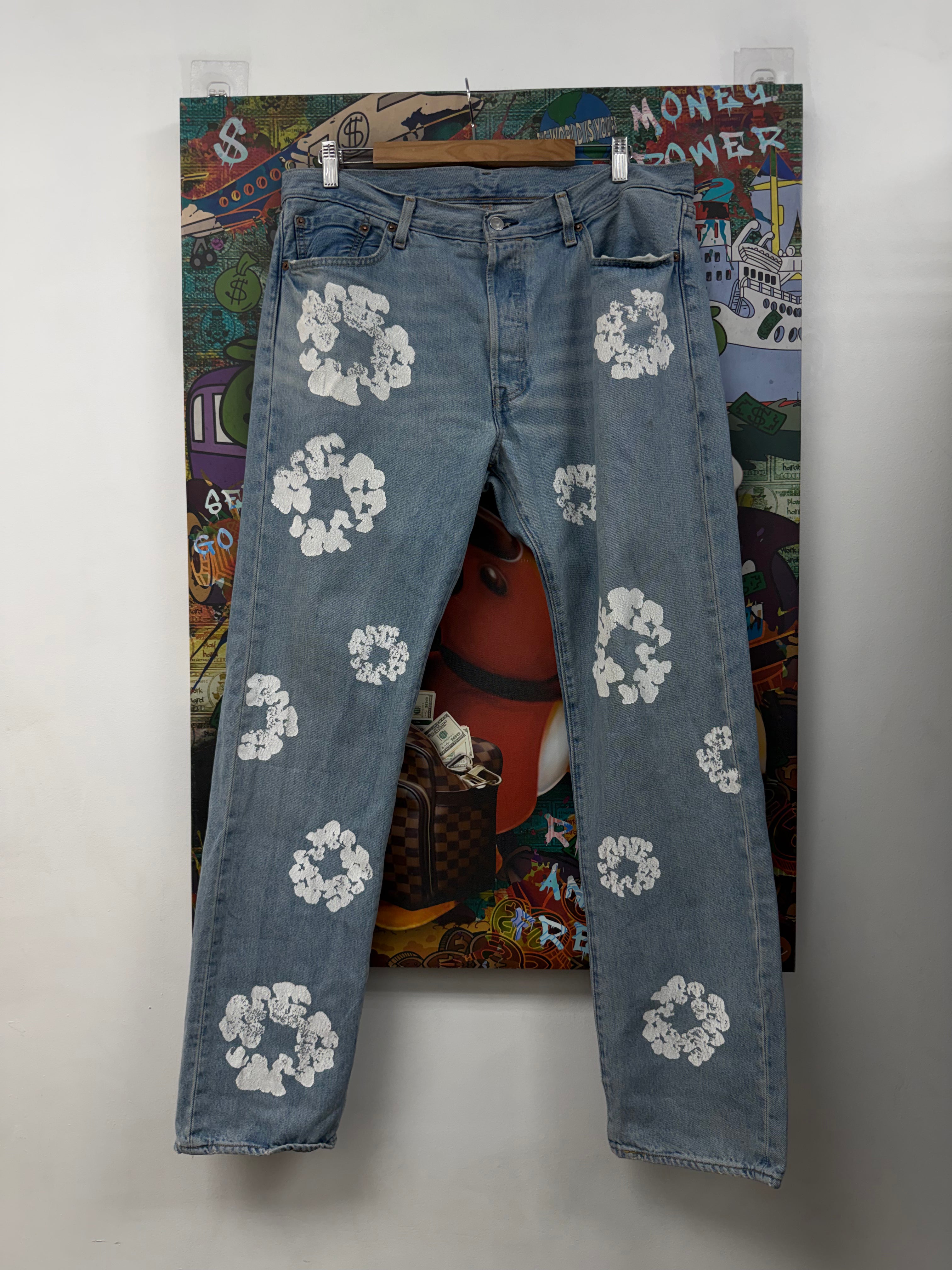 Denim Tears Light Wash Wreath Jeans