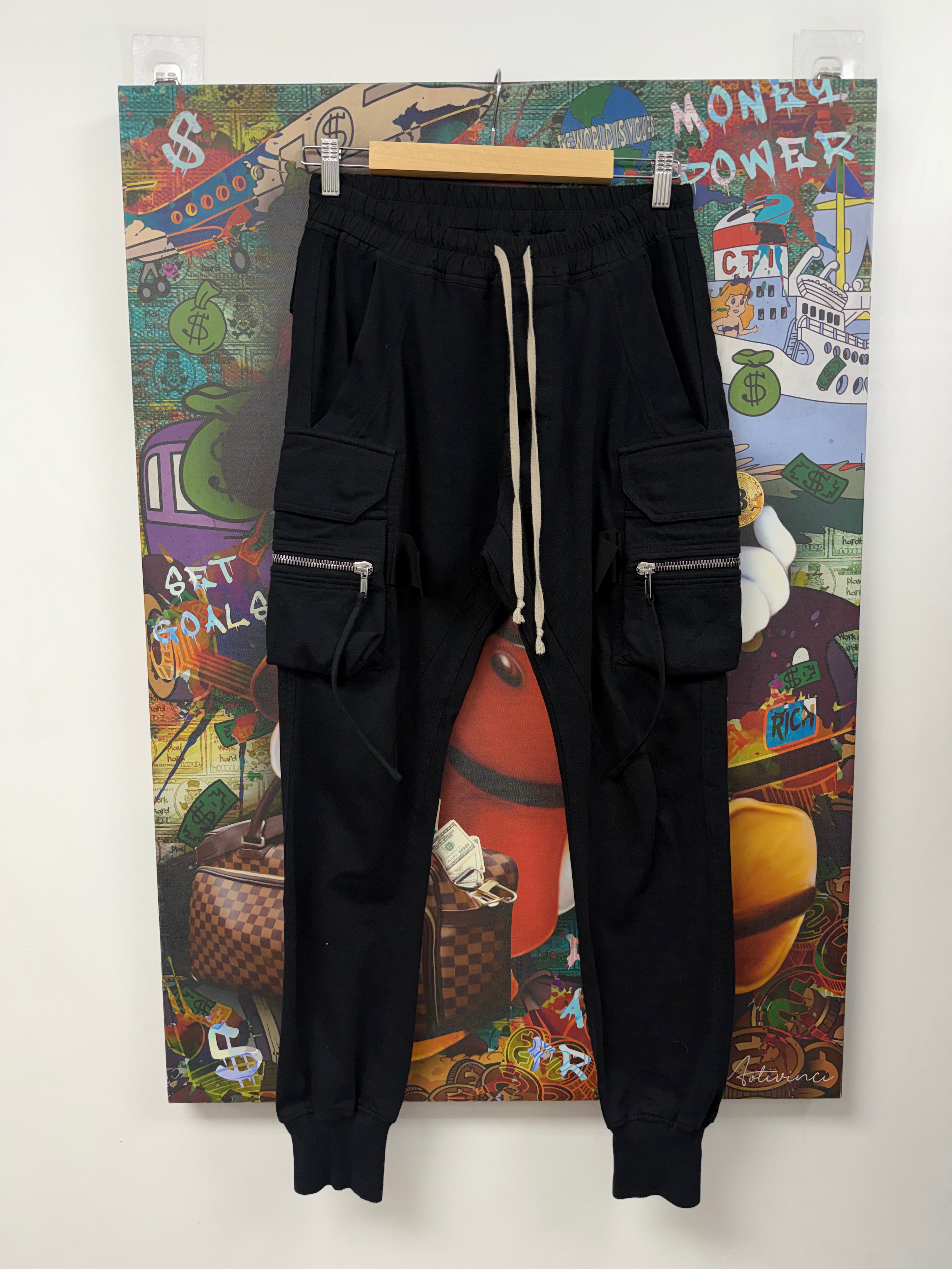 Rick Owens Black Cargo (48) Sweats